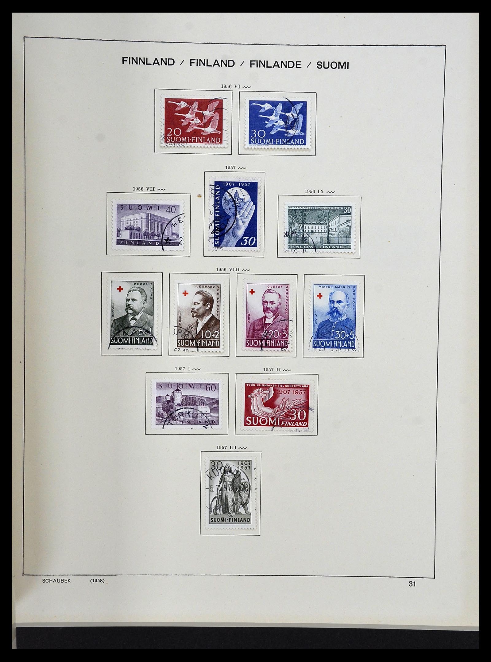 34312 090 - Stamp collection 34312 Scandinavia 1855-1965.