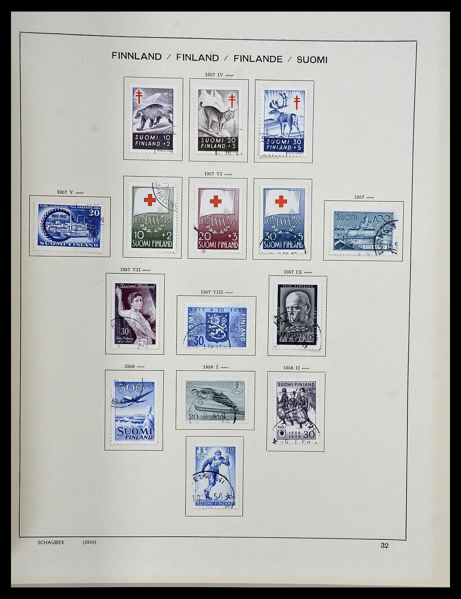 34312 091 - Postzegelverzameling 34312 Scandinavië 1855-1965.