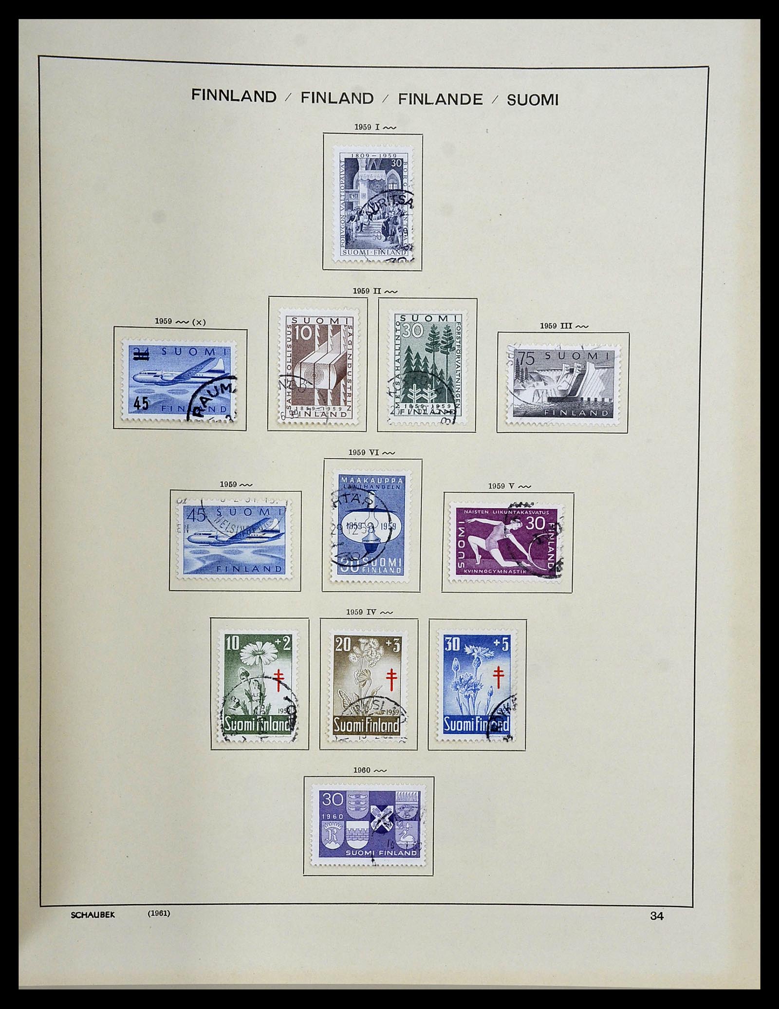 34312 093 - Postzegelverzameling 34312 Scandinavië 1855-1965.