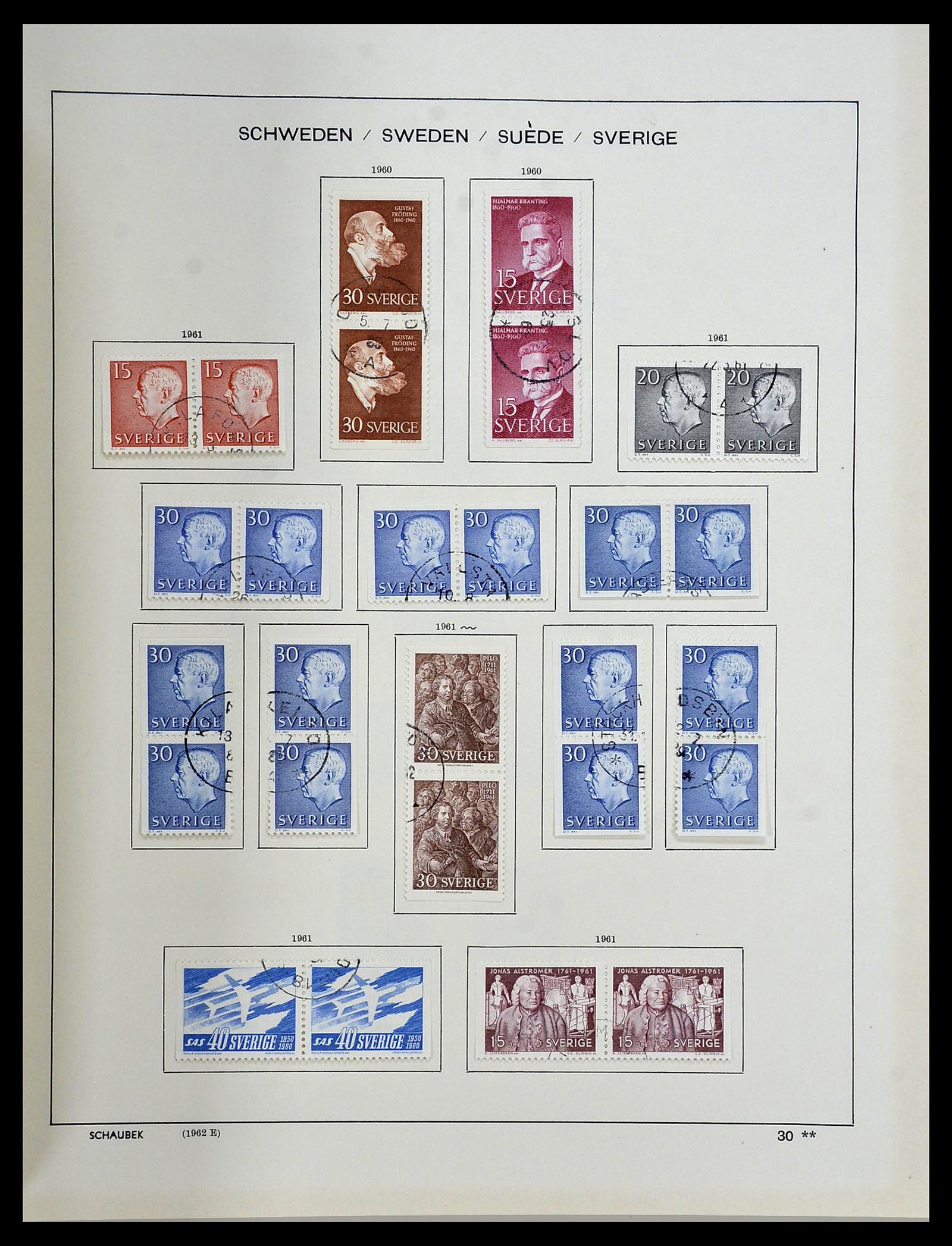 34312 203 - Stamp collection 34312 Scandinavia 1855-1965.