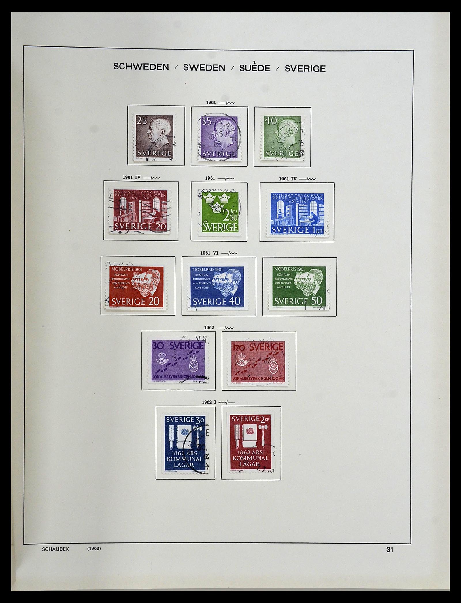 34312 204 - Postzegelverzameling 34312 Scandinavië 1855-1965.
