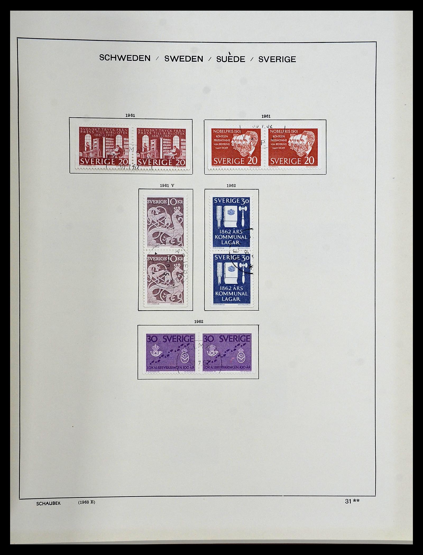 34312 205 - Stamp collection 34312 Scandinavia 1855-1965.