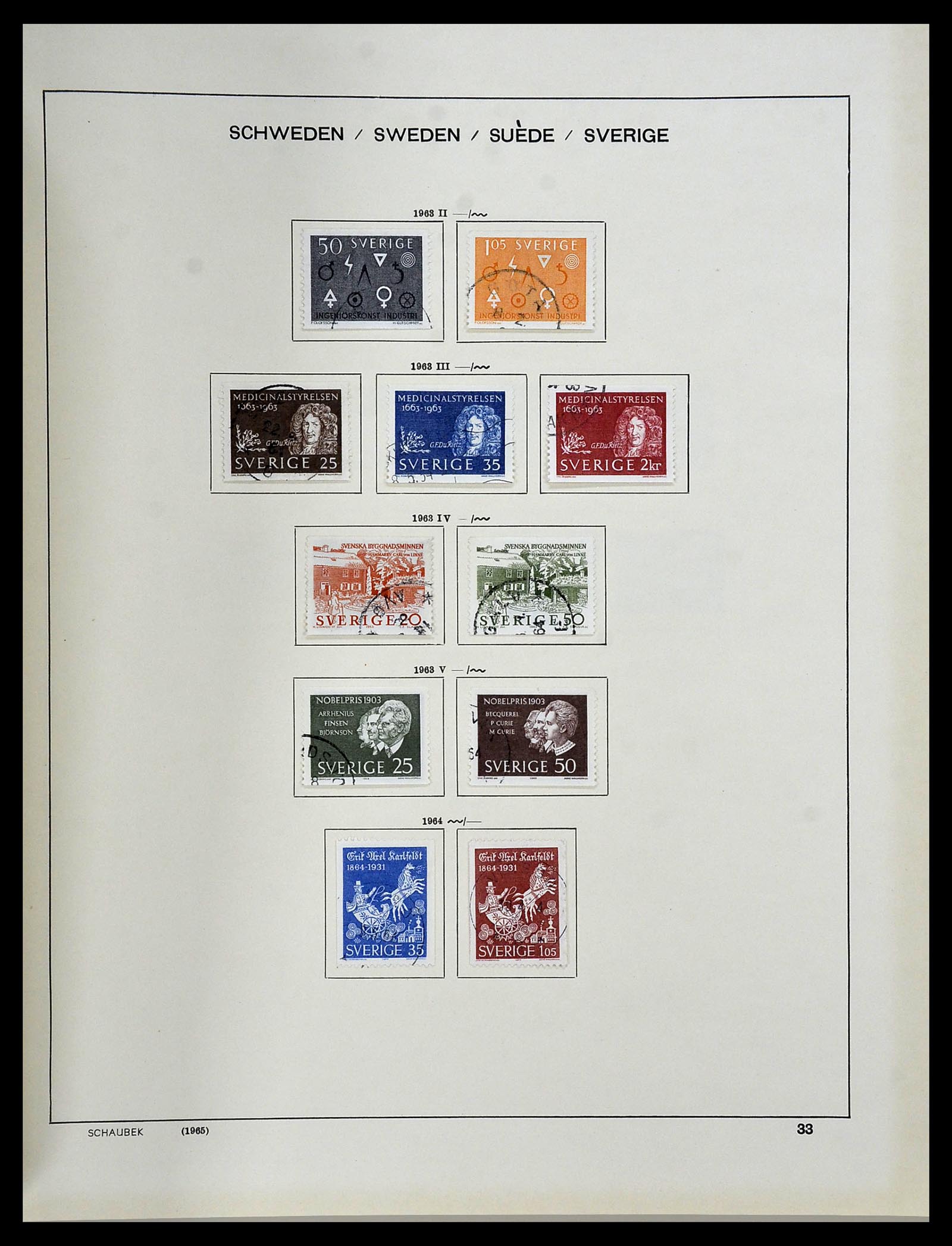34312 209 - Stamp collection 34312 Scandinavia 1855-1965.