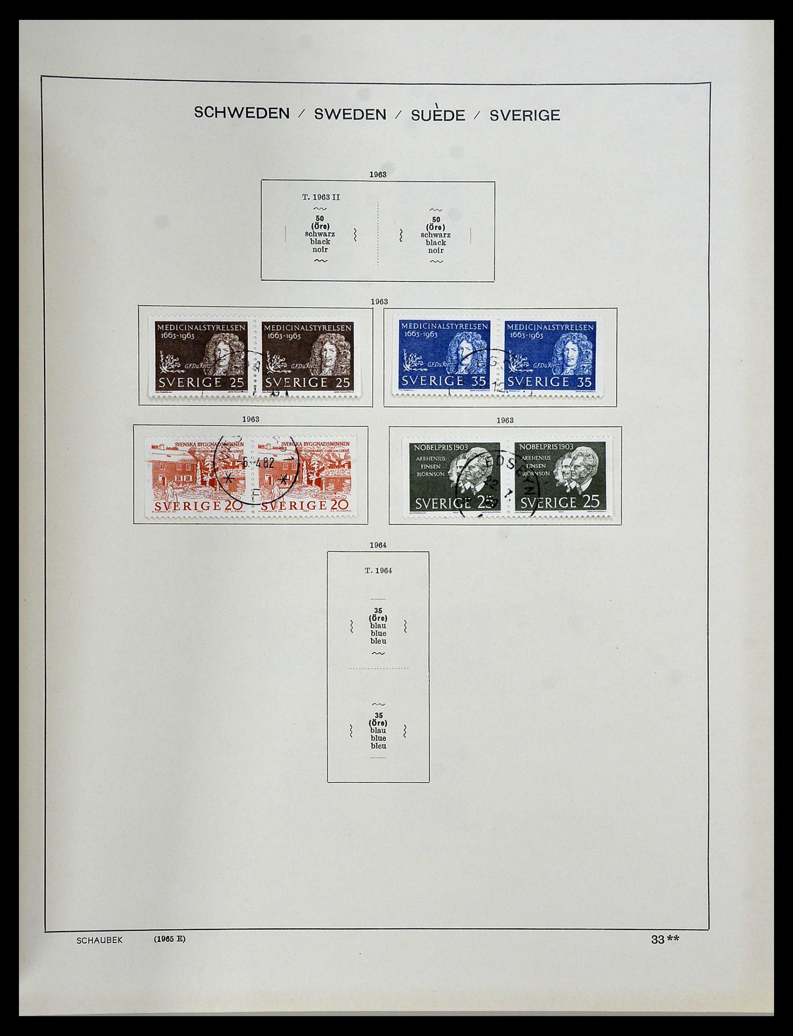 34312 210 - Stamp collection 34312 Scandinavia 1855-1965.
