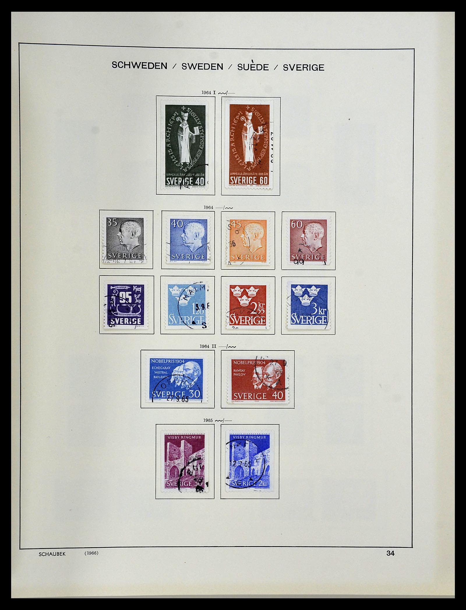 34312 211 - Stamp collection 34312 Scandinavia 1855-1965.