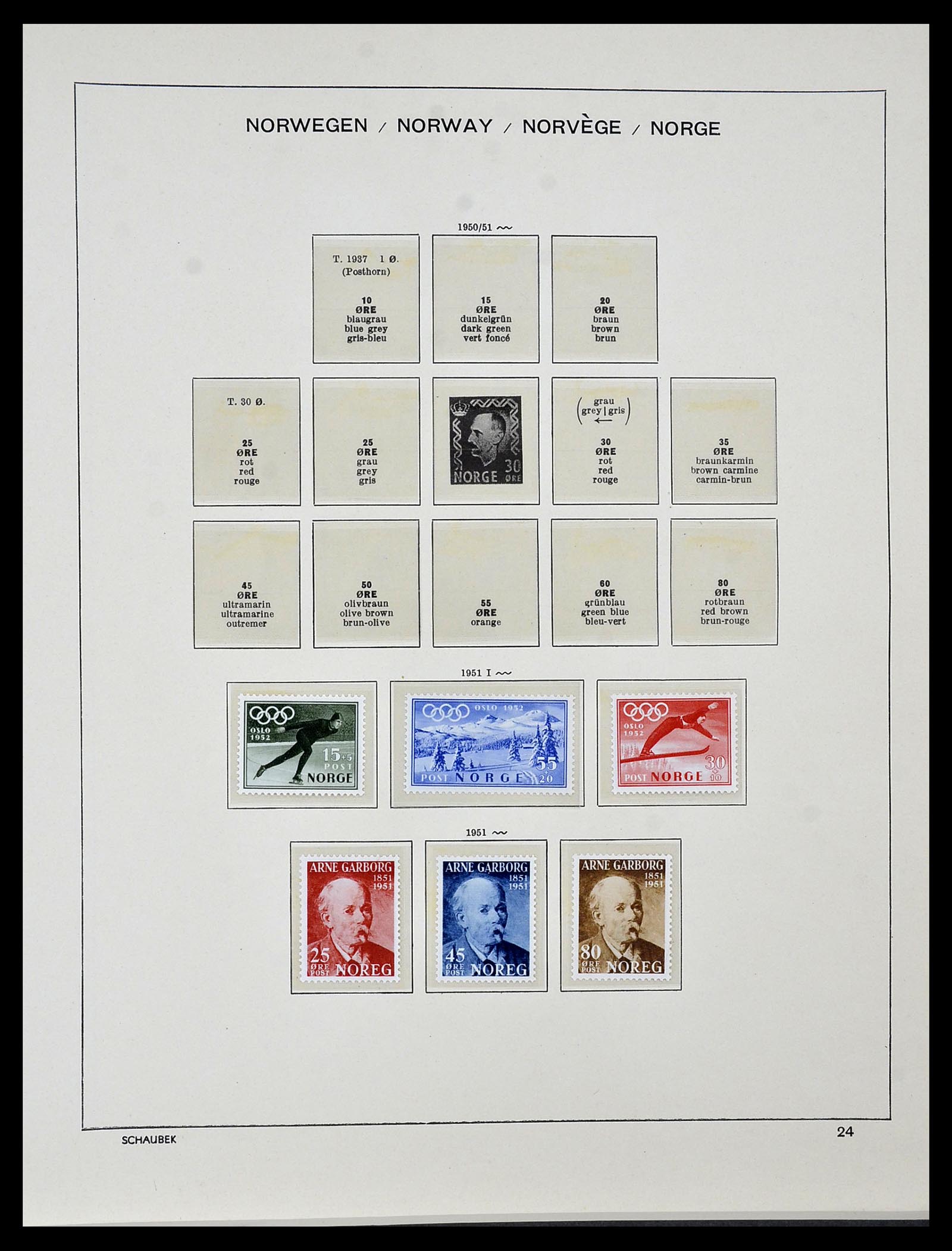 34313 004 - Postzegelverzameling 34313 Scandinavië 1856-1990.