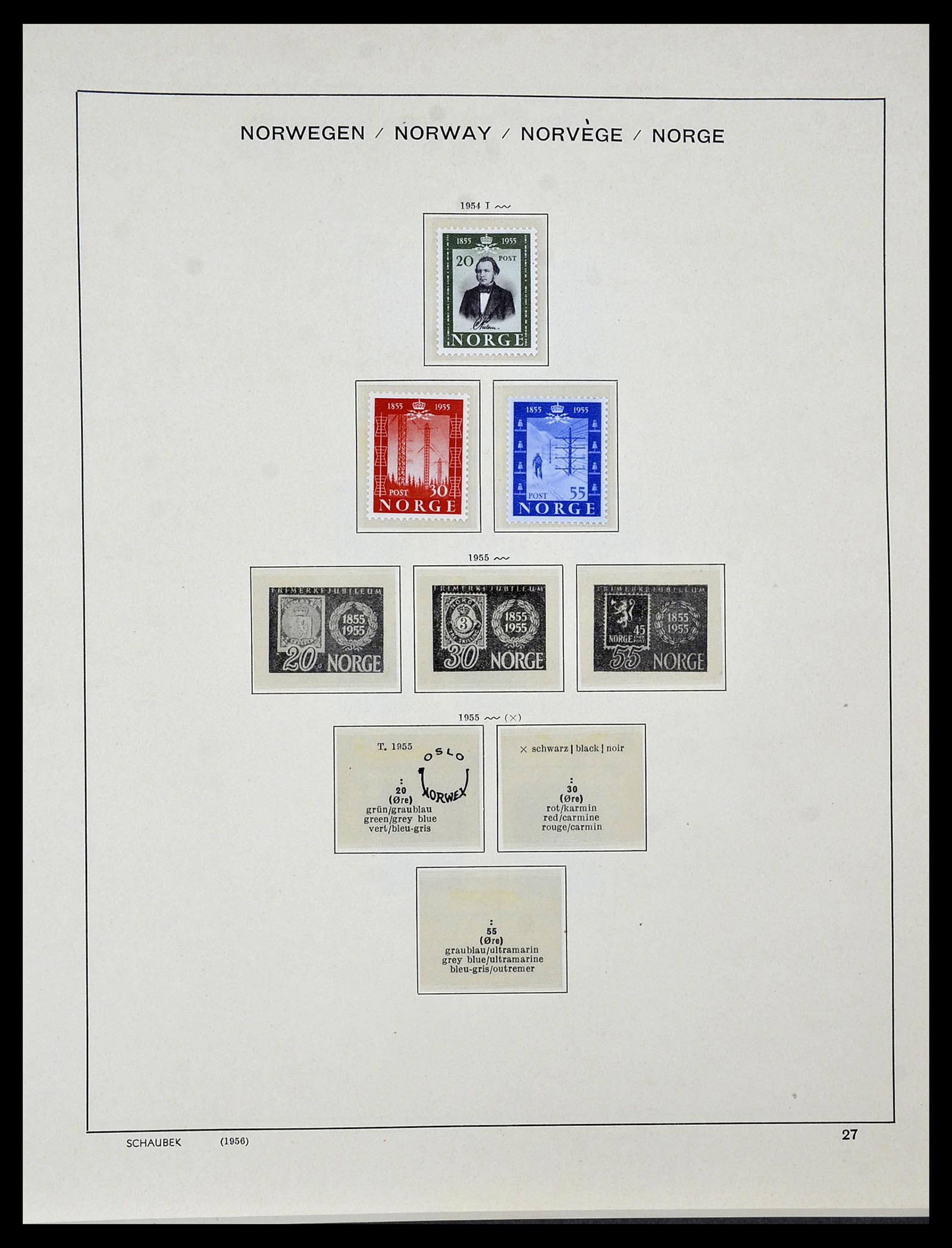 34313 005 - Postzegelverzameling 34313 Scandinavië 1856-1990.