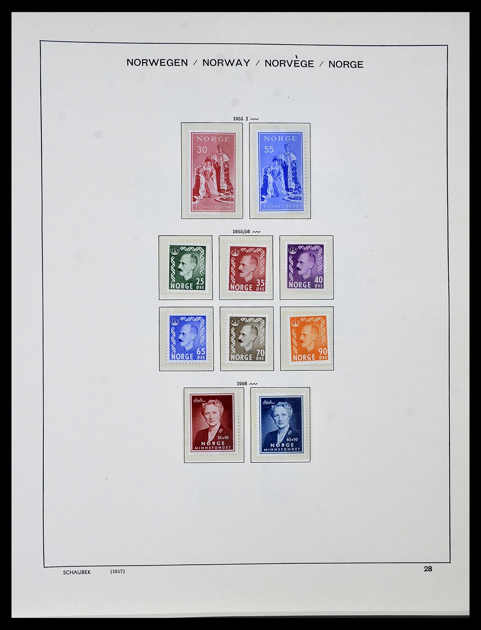 34313 006 - Postzegelverzameling 34313 Scandinavië 1856-1990.