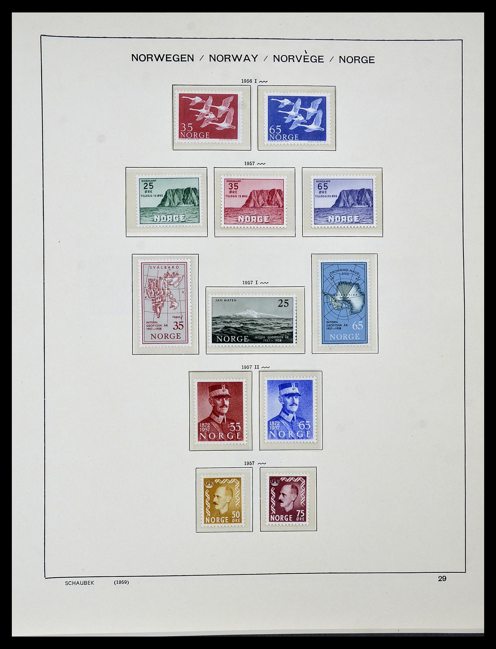 34313 007 - Postzegelverzameling 34313 Scandinavië 1856-1990.