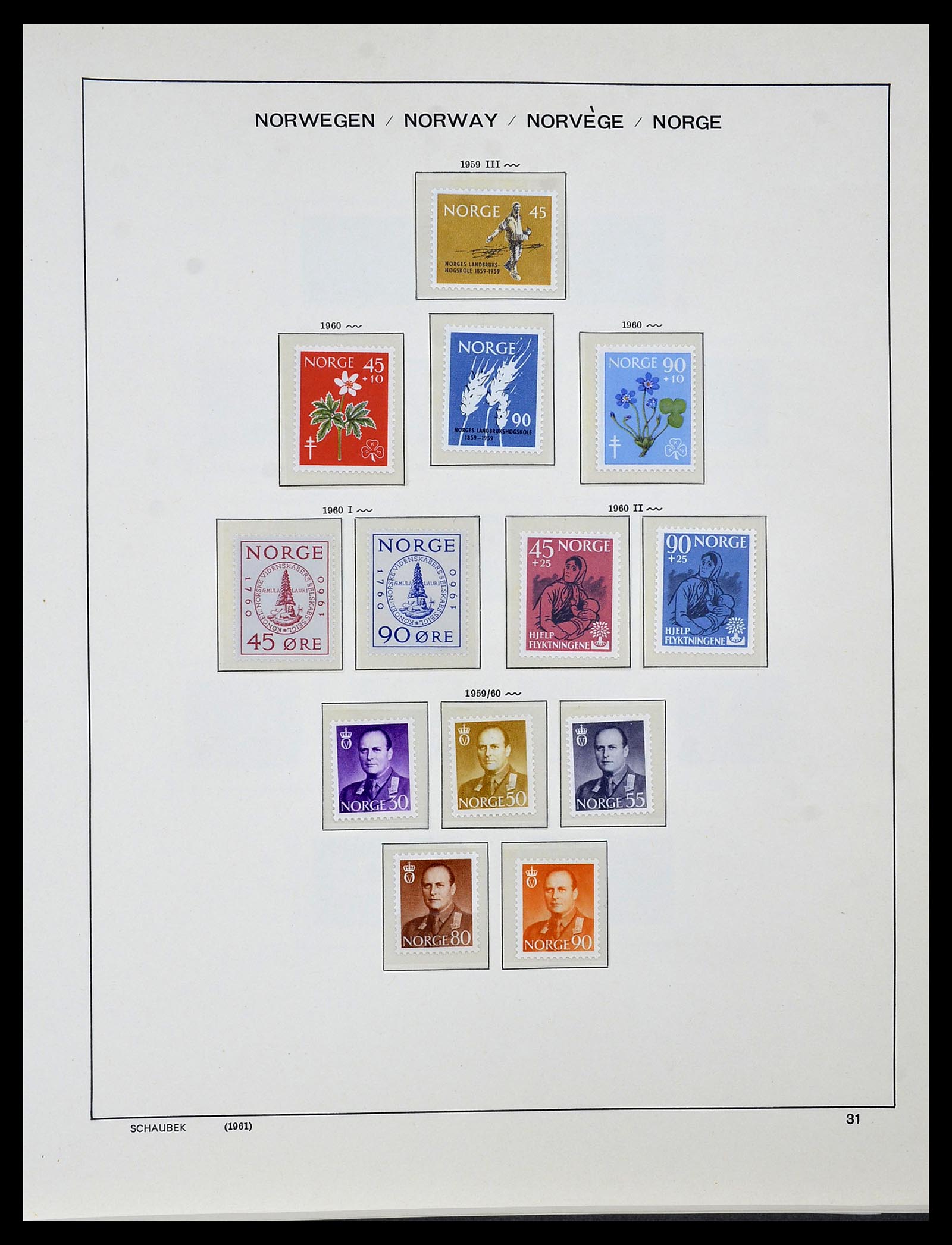 34313 009 - Postzegelverzameling 34313 Scandinavië 1856-1990.