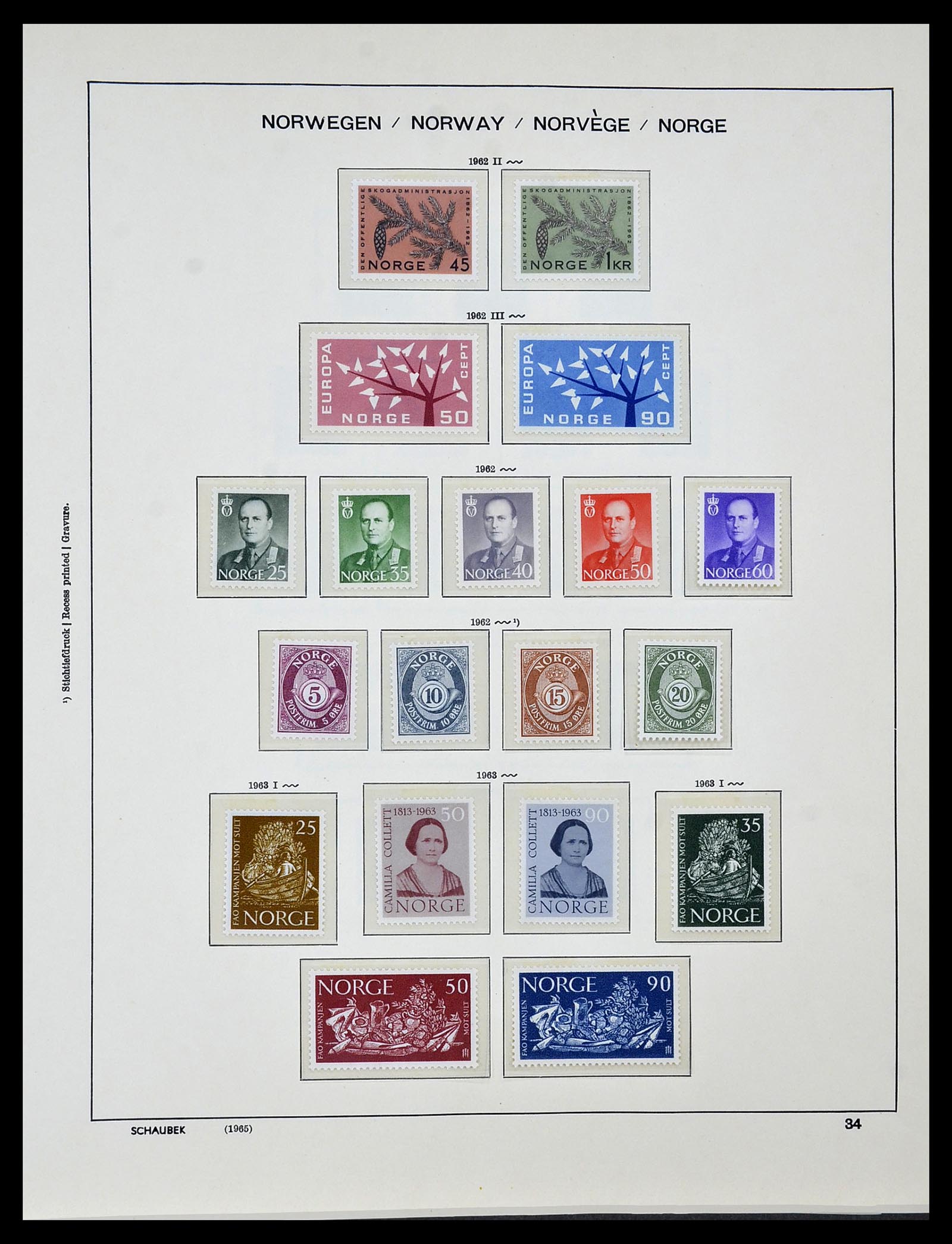 34313 012 - Postzegelverzameling 34313 Scandinavië 1856-1990.