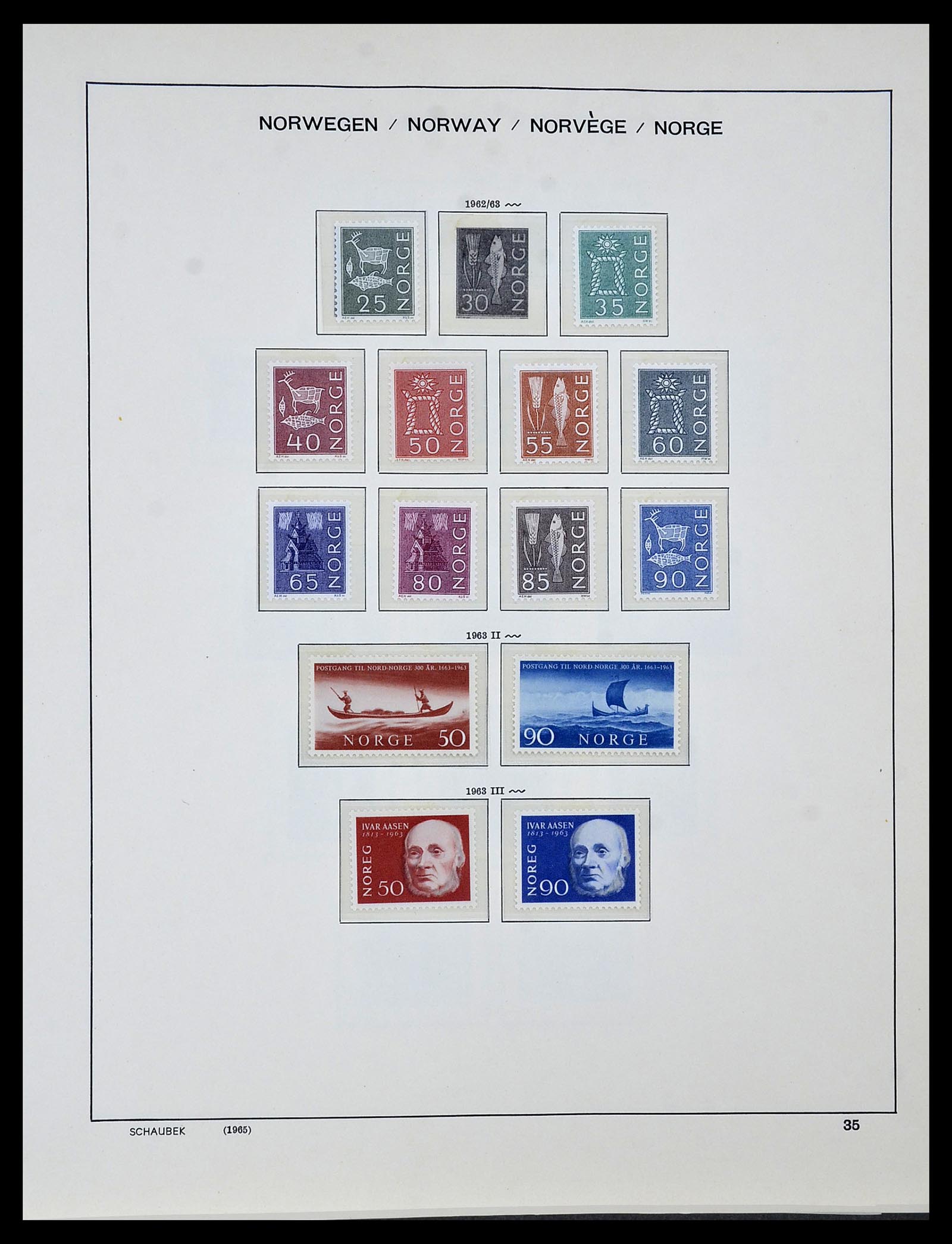 34313 013 - Postzegelverzameling 34313 Scandinavië 1856-1990.
