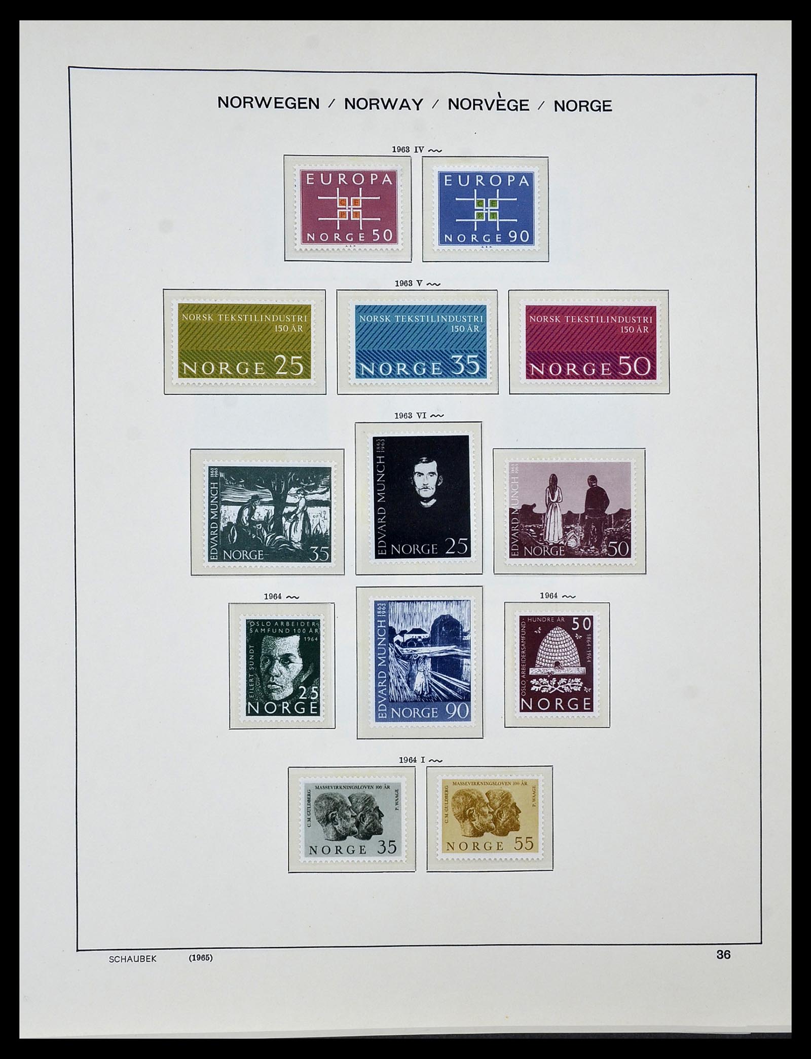 34313 014 - Postzegelverzameling 34313 Scandinavië 1856-1990.