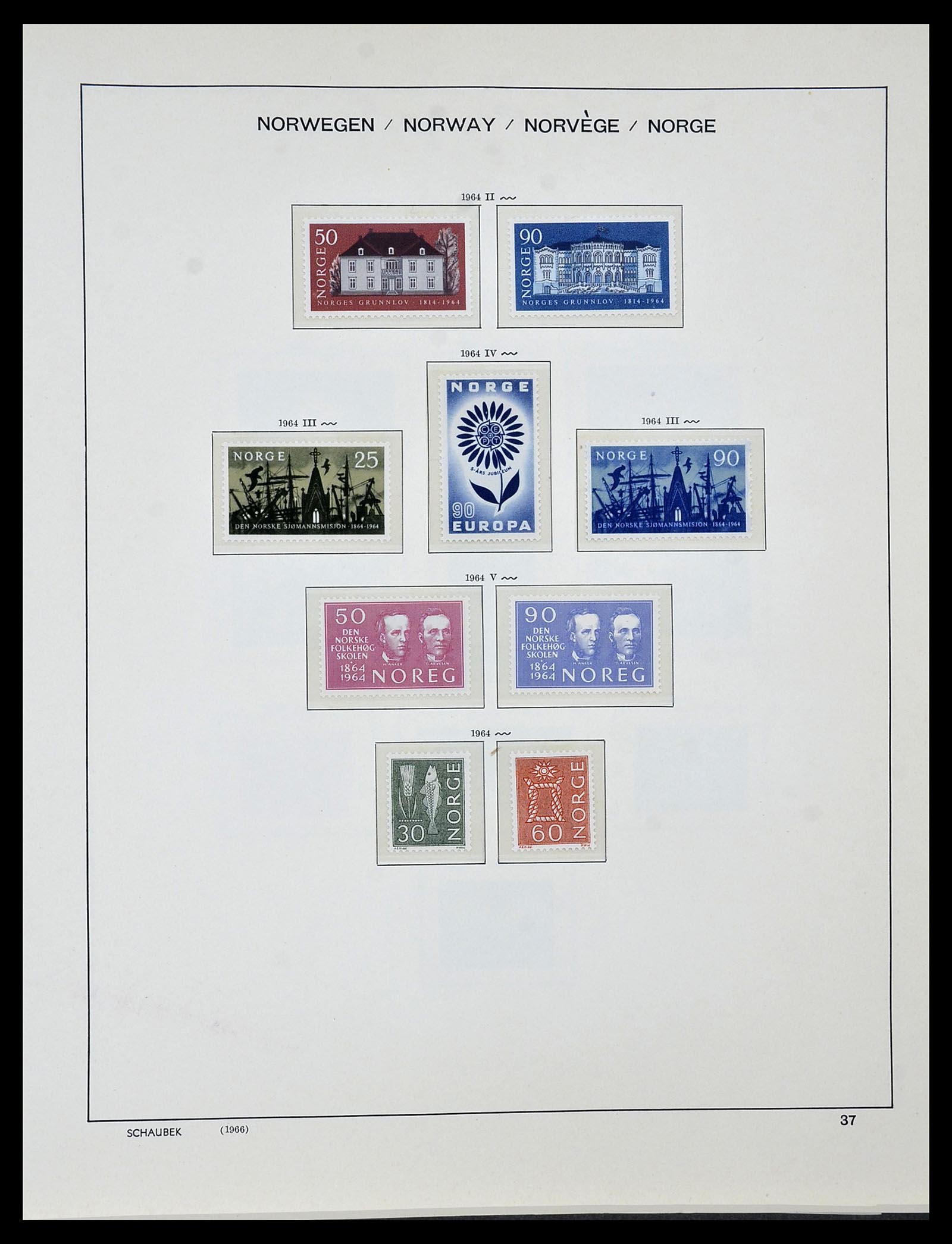 34313 015 - Postzegelverzameling 34313 Scandinavië 1856-1990.
