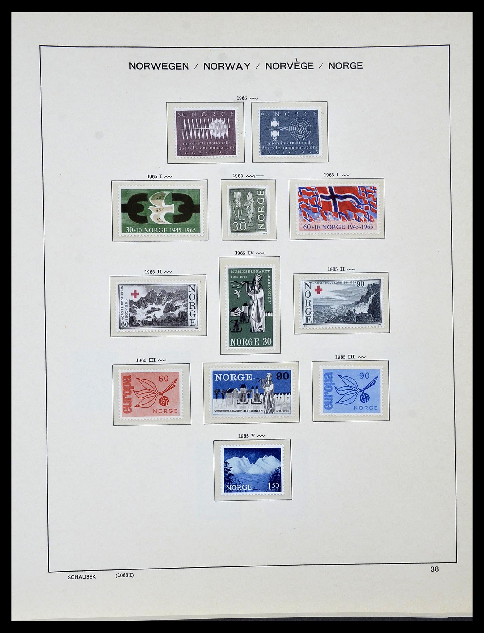 34313 016 - Postzegelverzameling 34313 Scandinavië 1856-1990.