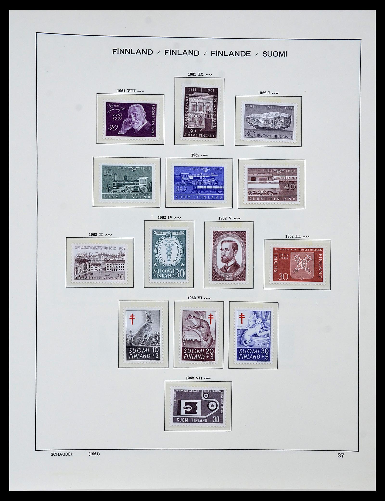 34313 022 - Postzegelverzameling 34313 Scandinavië 1856-1990.