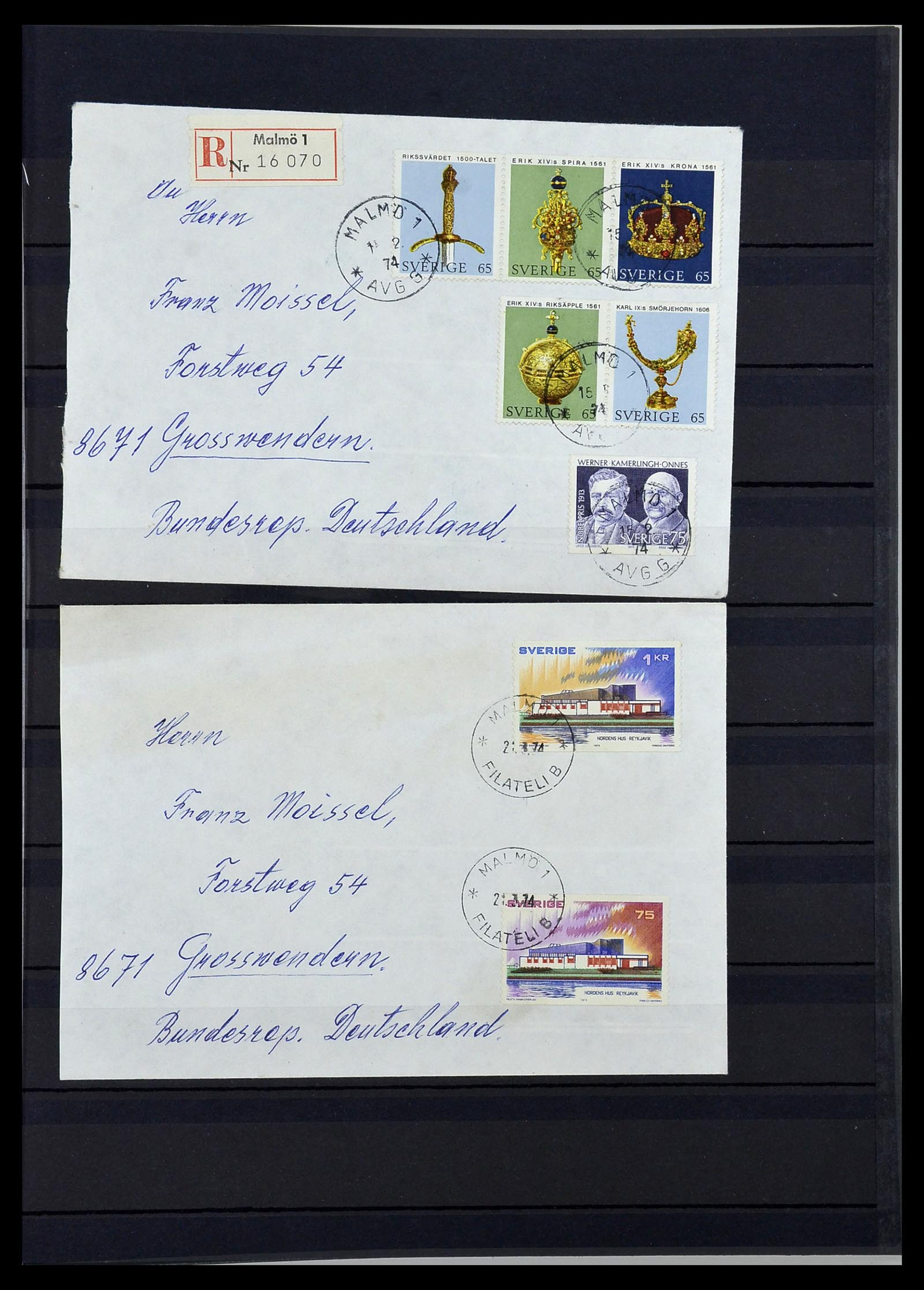 34313 410 - Stamp collection 34313 Scandinavia 1856-1990.