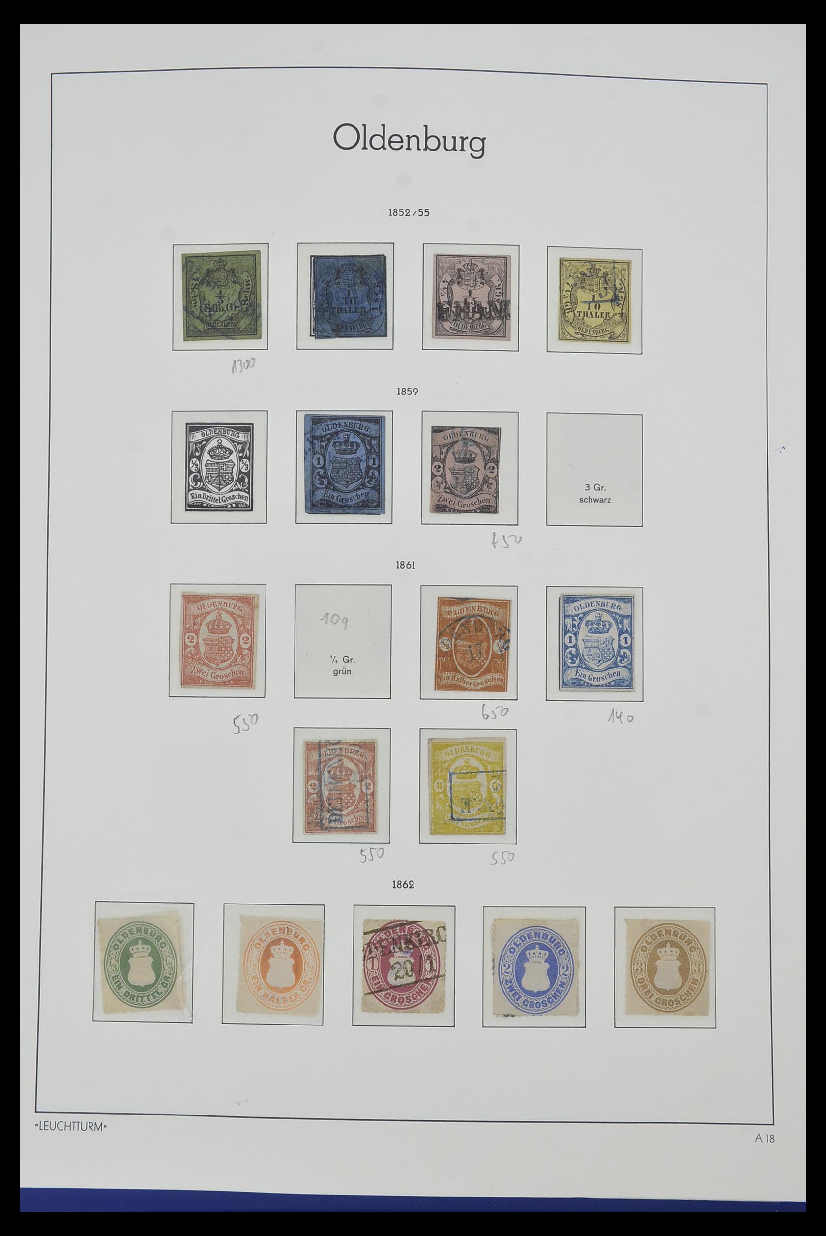 34315 033 - Postzegelverzameling 34315 Oud Duitse Staten 1849-1920.