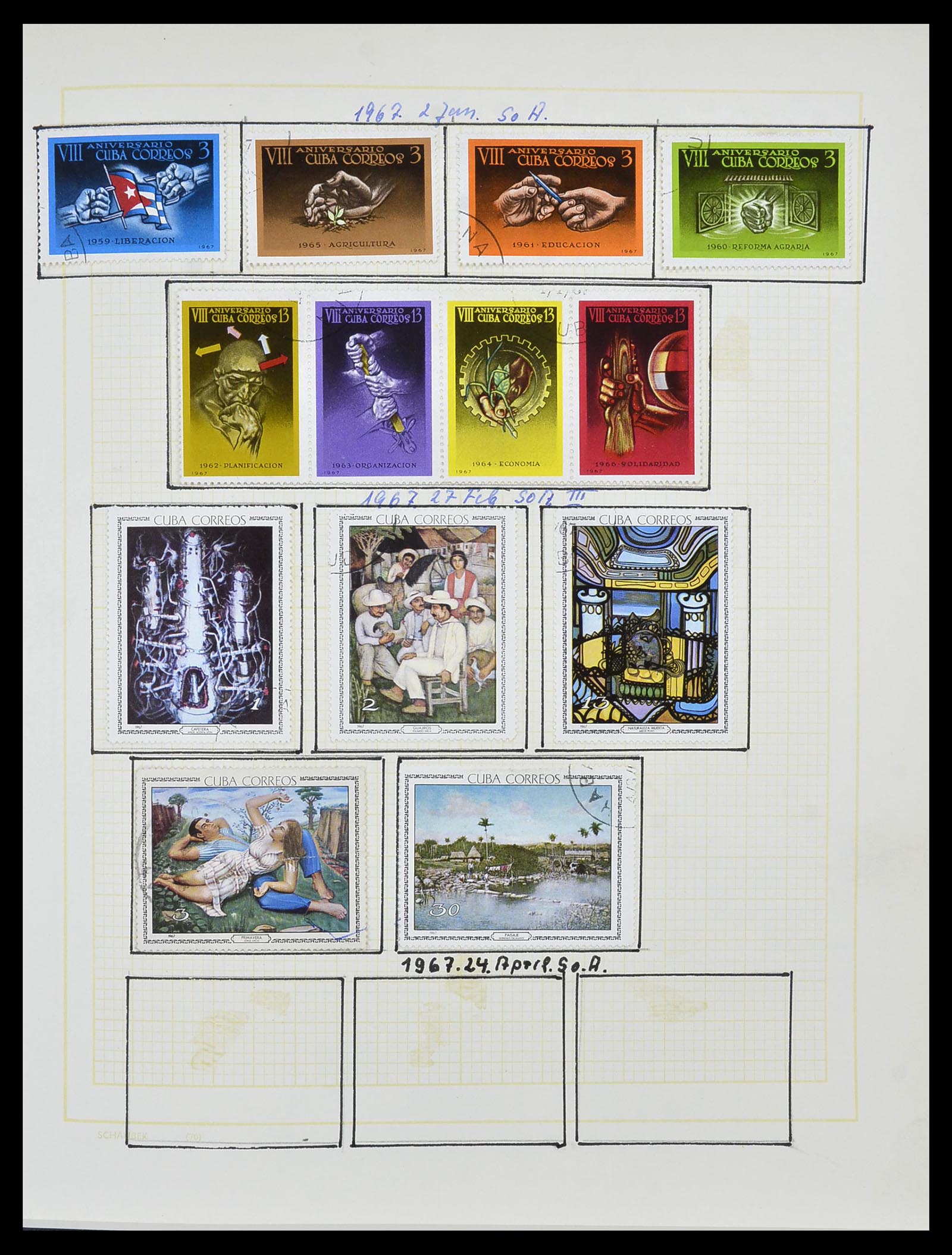 34316 060 - Postzegelverzameling 34316 Cuba 1899-2007.