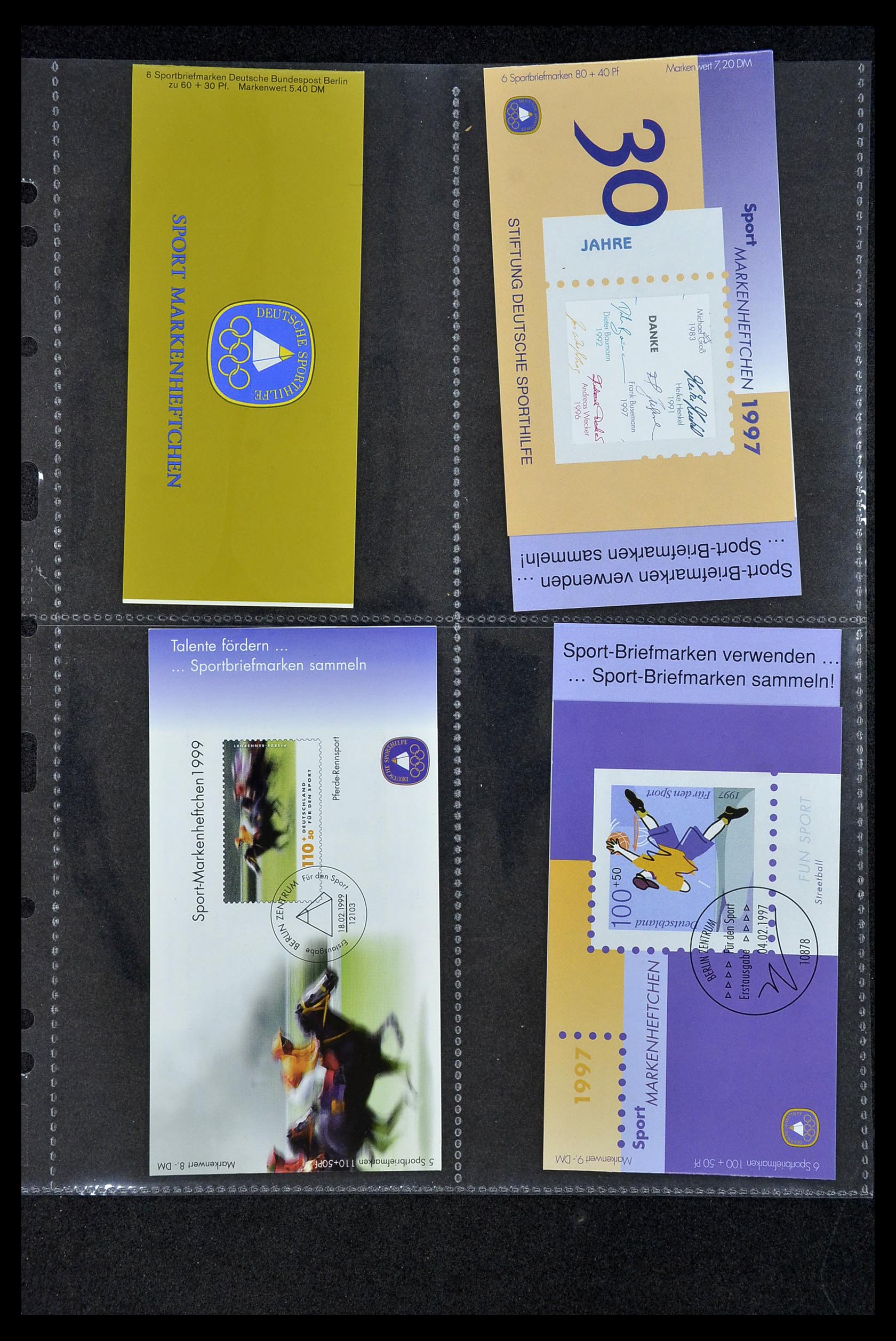 34317 018 - Postzegelverzameling 34317 Duitsland privé postzegelboekjes 1983-2000
