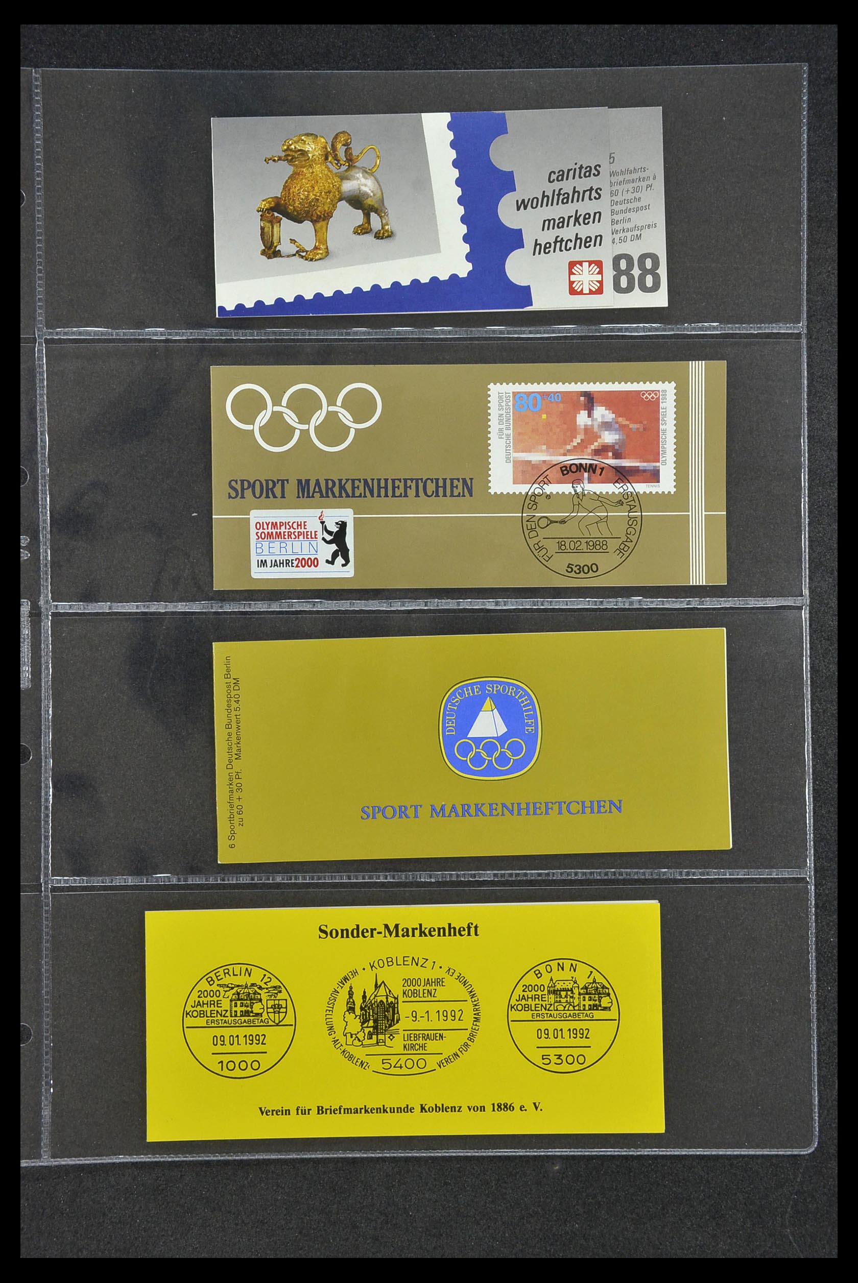 34317 029 - Postzegelverzameling 34317 Duitsland privé postzegelboekjes 1983-2000