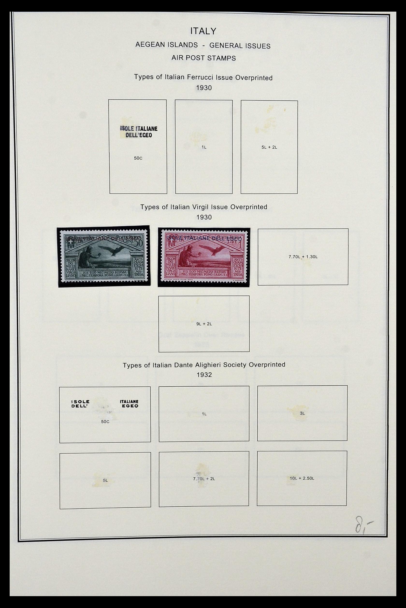 34320 008 - Postzegelverzameling 34320 Italiaanse gebieden en koloniën 1874-1941.