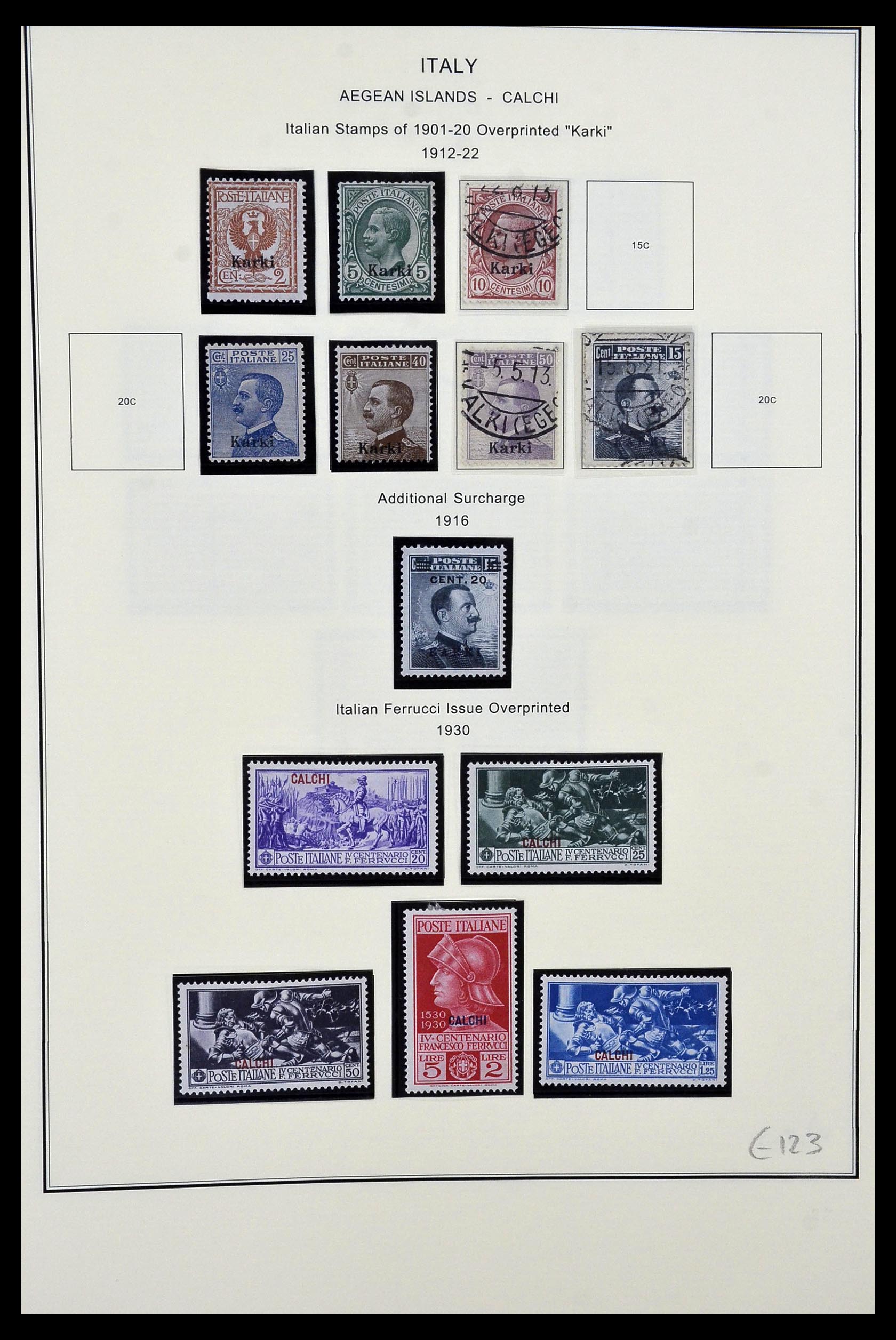 34320 009 - Postzegelverzameling 34320 Italiaanse gebieden en koloniën 1874-1941.