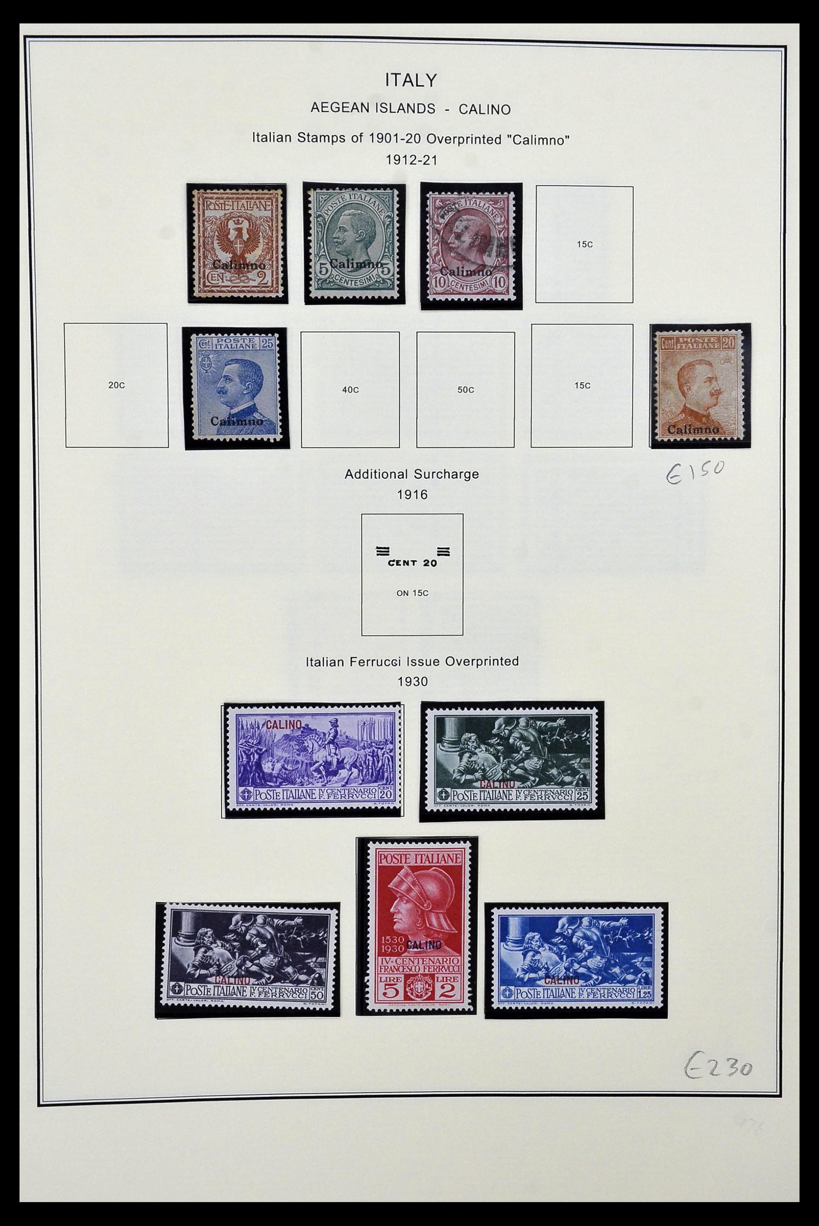 34320 011 - Postzegelverzameling 34320 Italiaanse gebieden en koloniën 1874-1941.