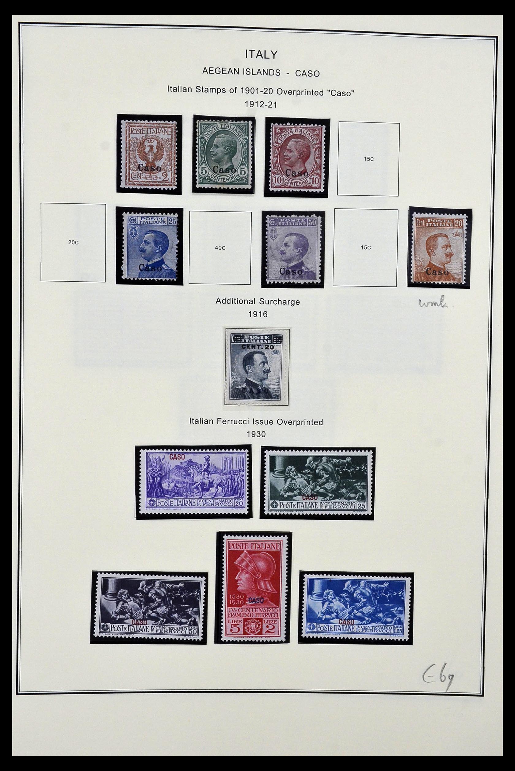 34320 013 - Postzegelverzameling 34320 Italiaanse gebieden en koloniën 1874-1941.