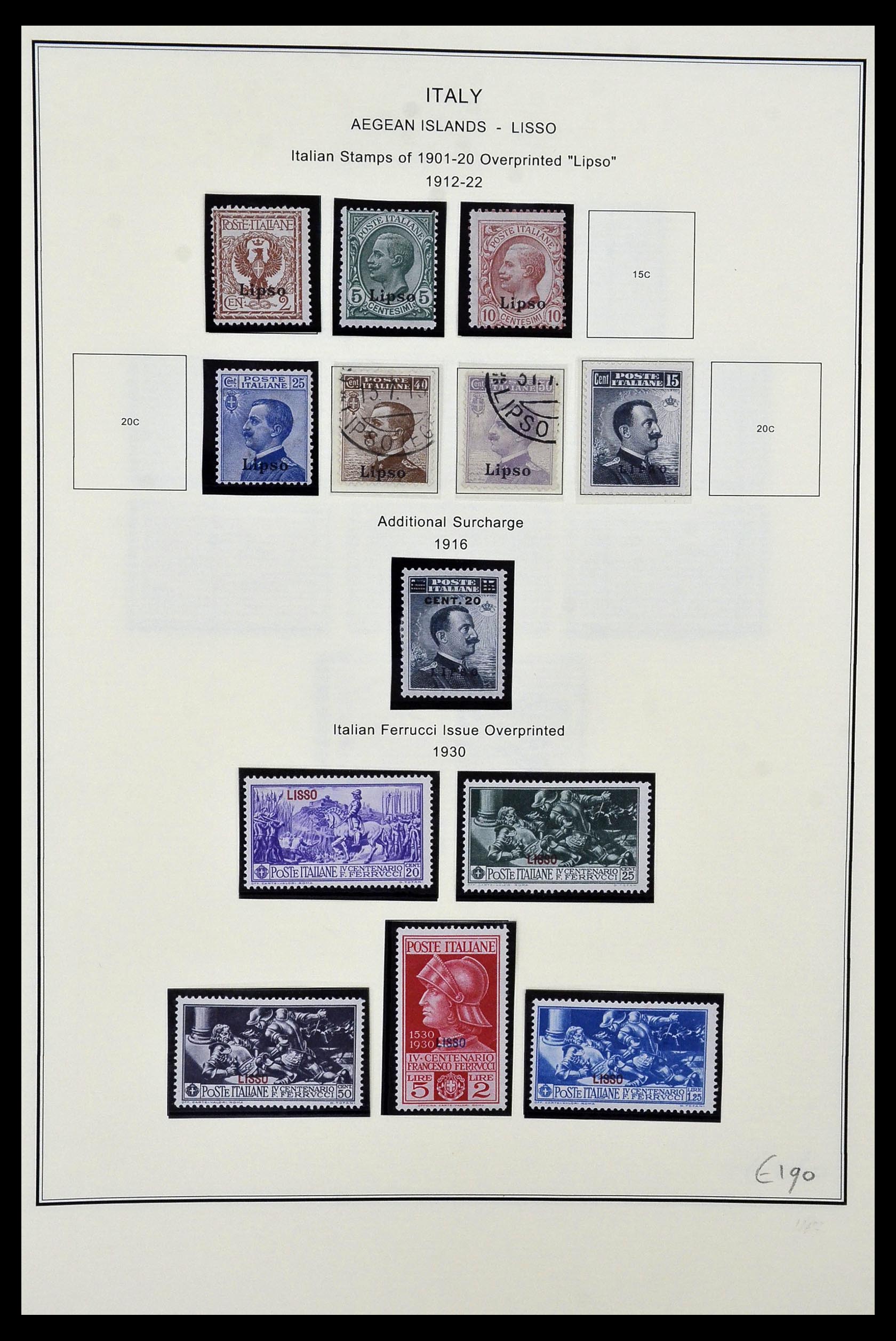 34320 019 - Postzegelverzameling 34320 Italiaanse gebieden en koloniën 1874-1941.