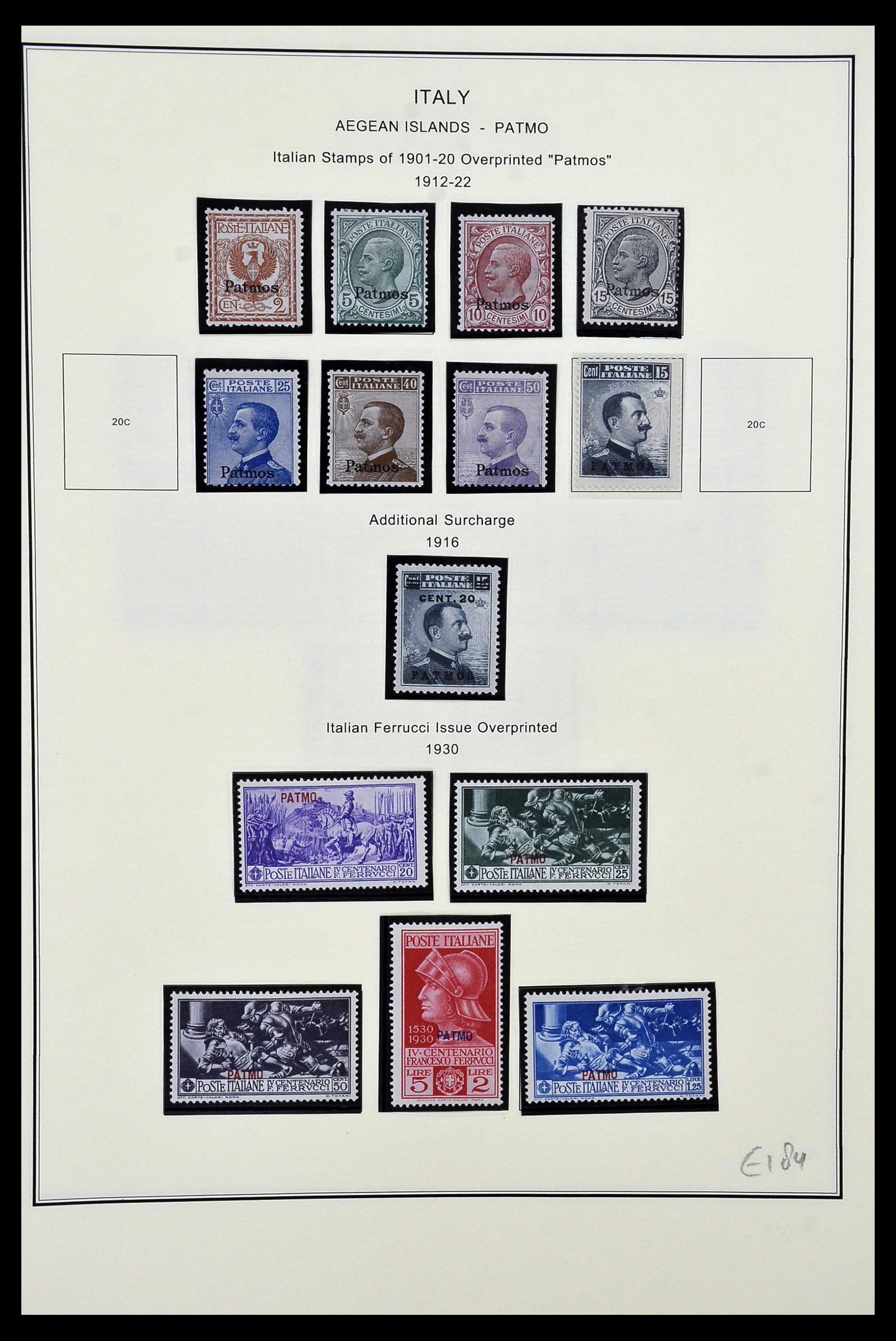 34320 023 - Postzegelverzameling 34320 Italiaanse gebieden en koloniën 1874-1941.