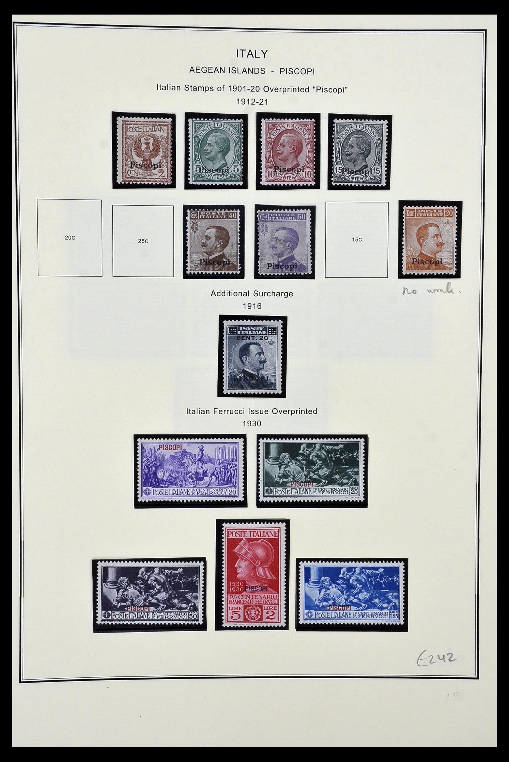 34320 025 - Postzegelverzameling 34320 Italiaanse gebieden en koloniën 1874-1941.