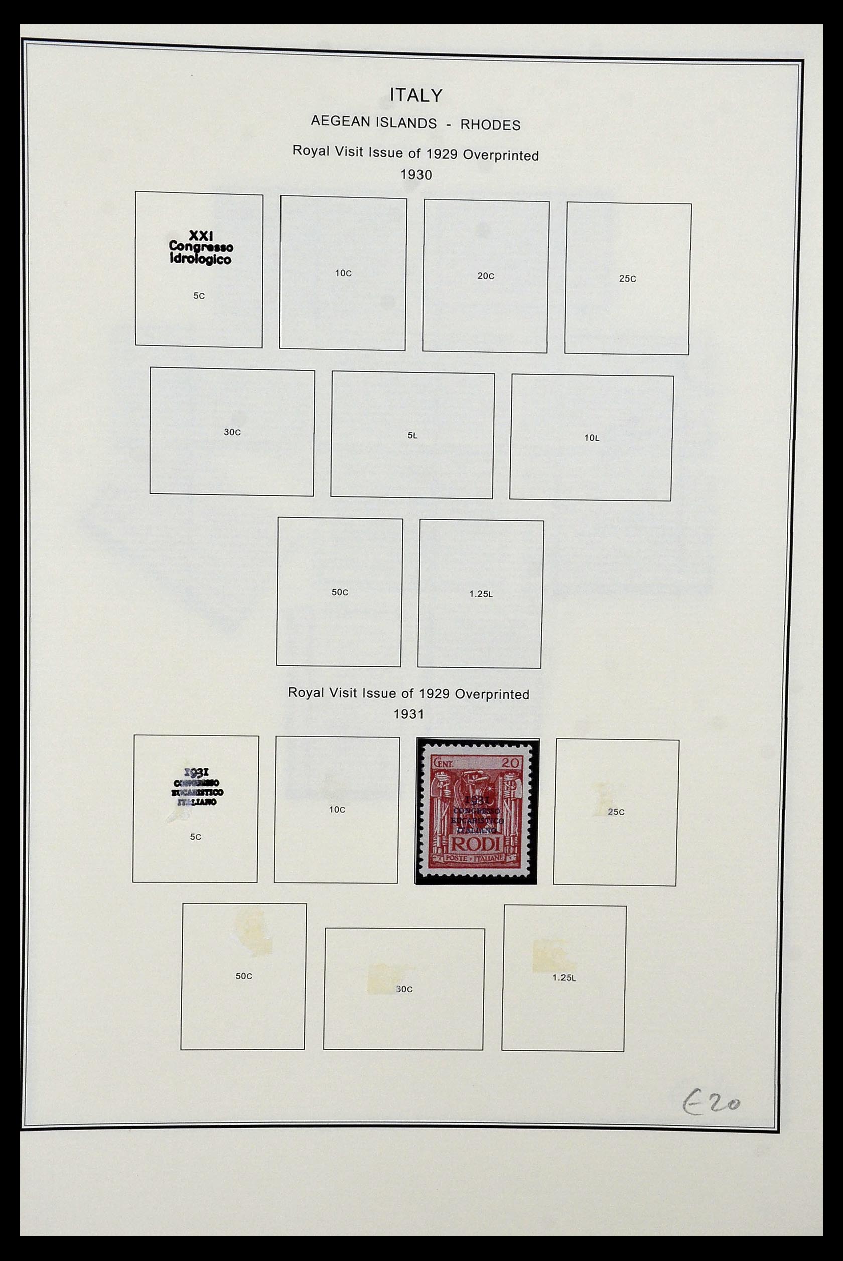 34320 029 - Stamp collection 34320 Italian territories and colonies 1874-1941.