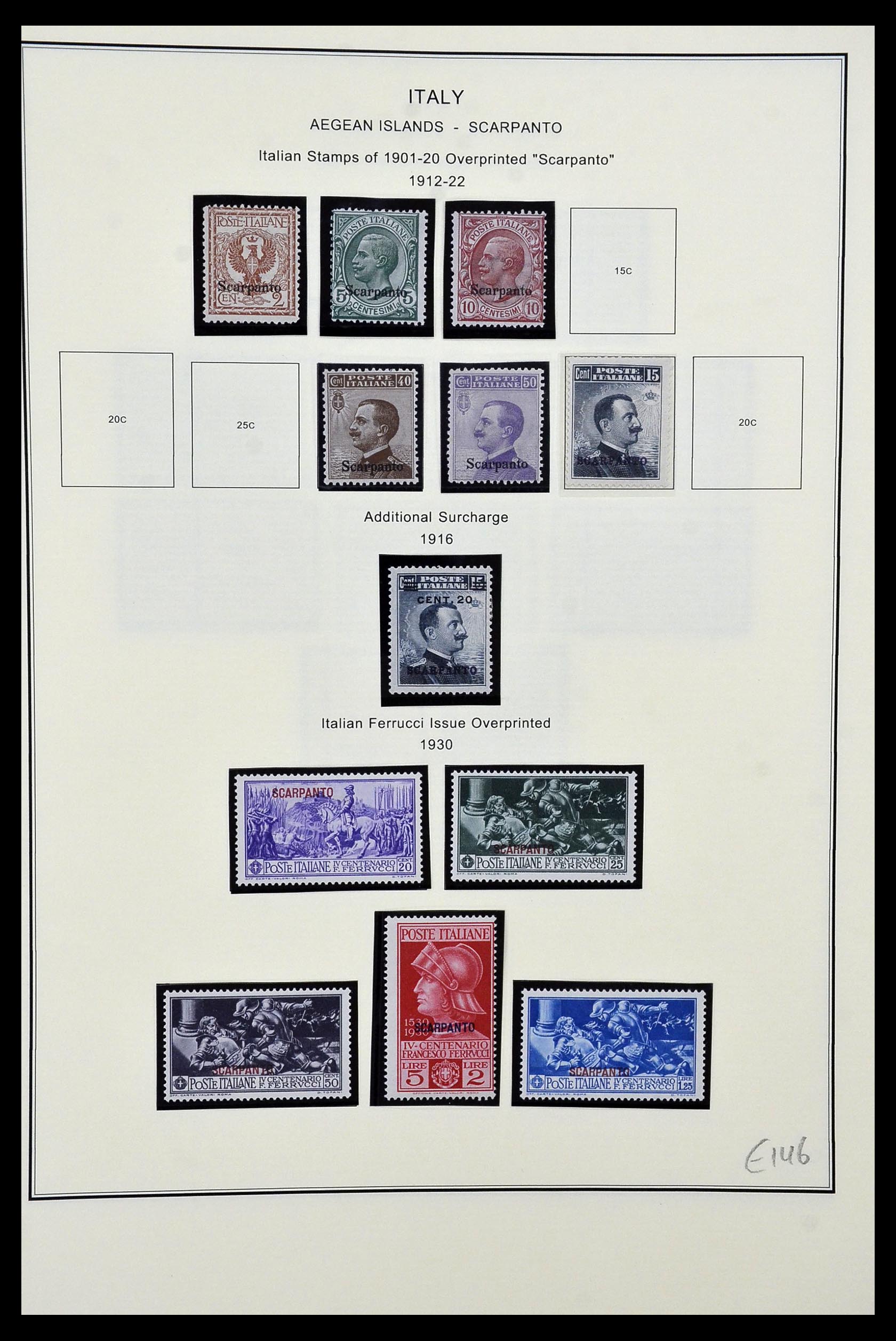 34320 032 - Postzegelverzameling 34320 Italiaanse gebieden en koloniën 1874-1941.