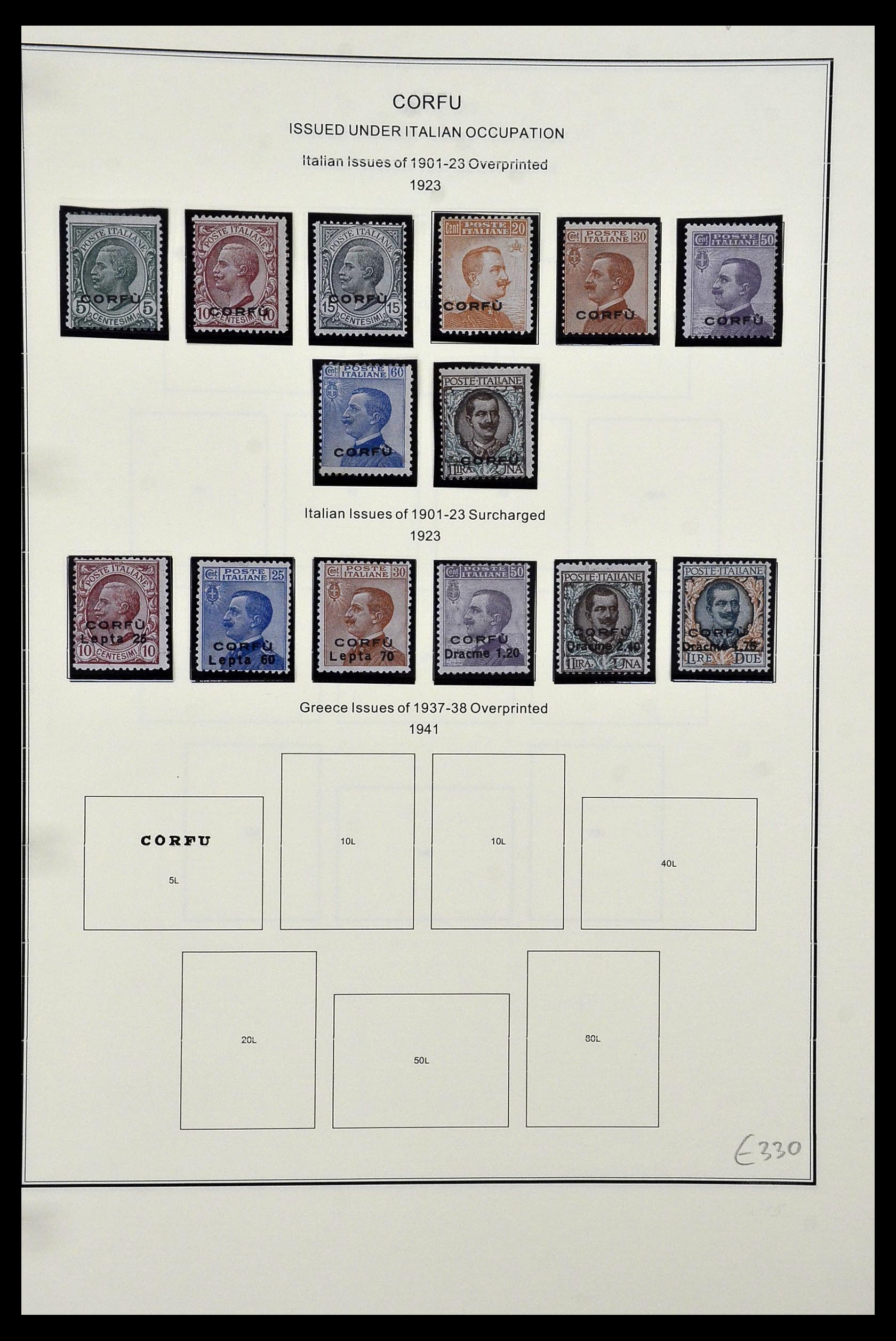 34320 060 - Postzegelverzameling 34320 Italiaanse gebieden en koloniën 1874-1941.