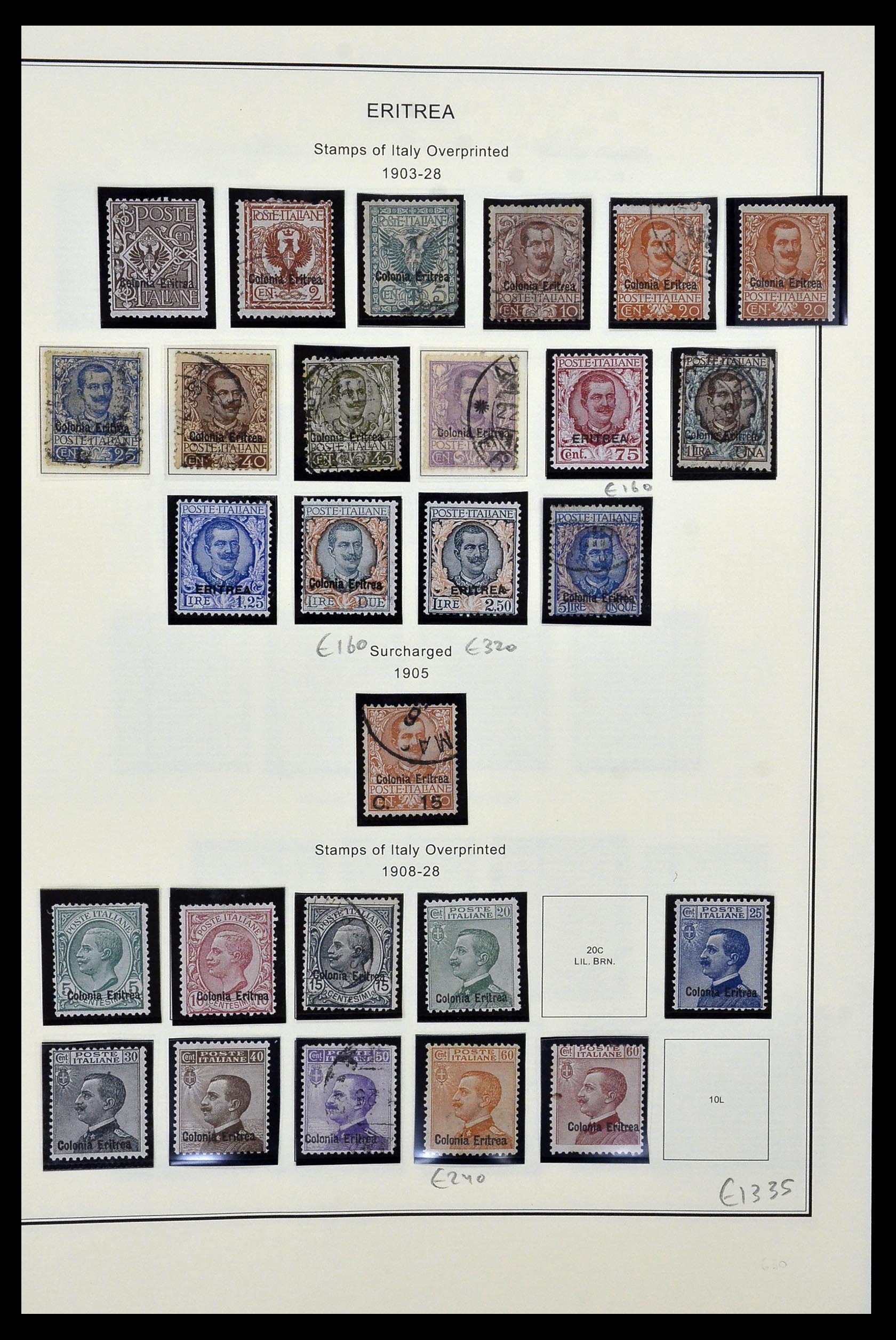 34320 150 - Postzegelverzameling 34320 Italiaanse gebieden en koloniën 1874-1941.