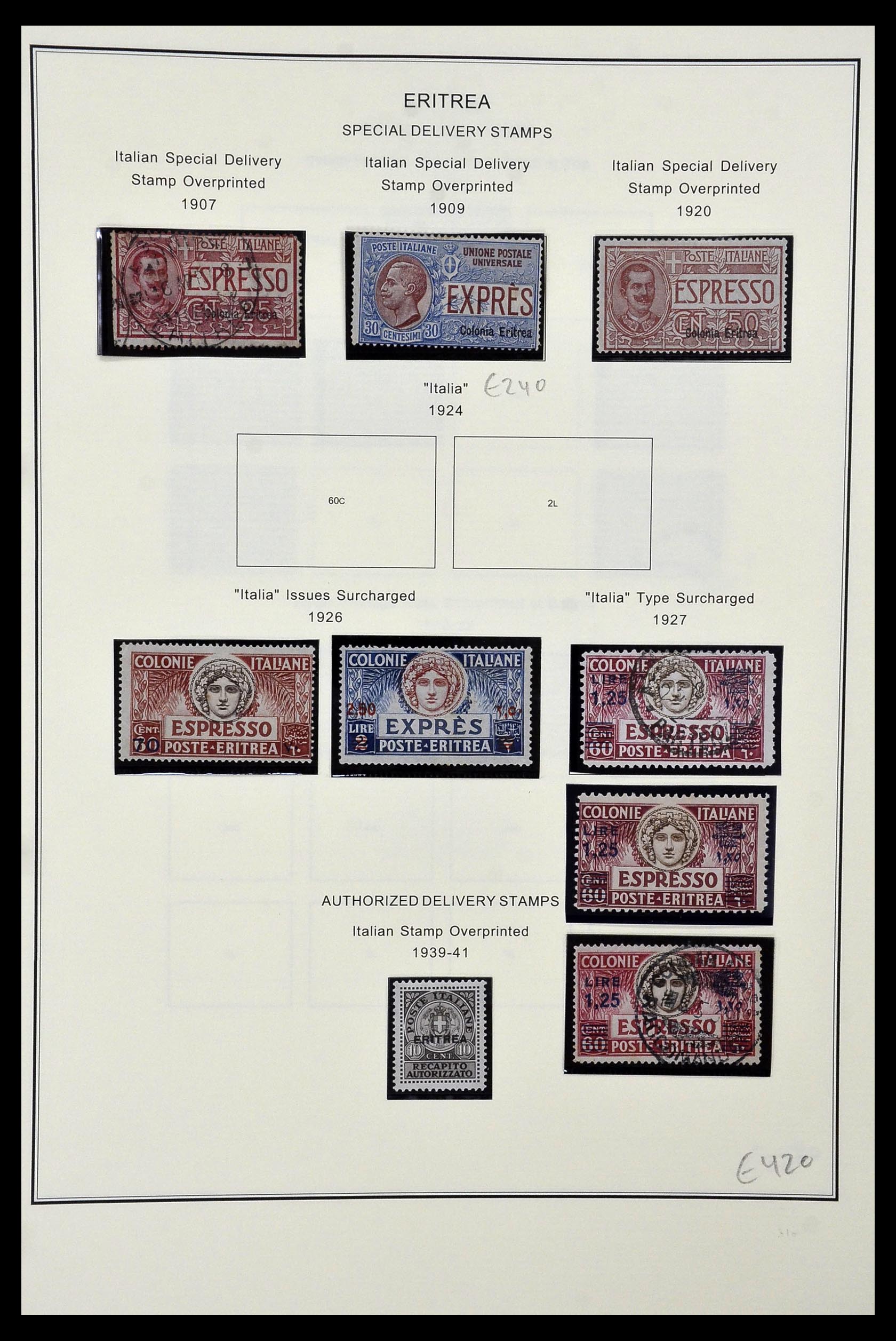 34320 166 - Postzegelverzameling 34320 Italiaanse gebieden en koloniën 1874-1941.