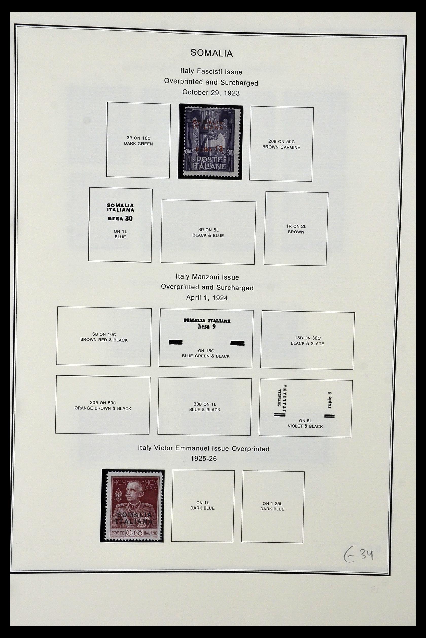 34320 174 - Stamp collection 34320 Italian territories and colonies 1874-1941.