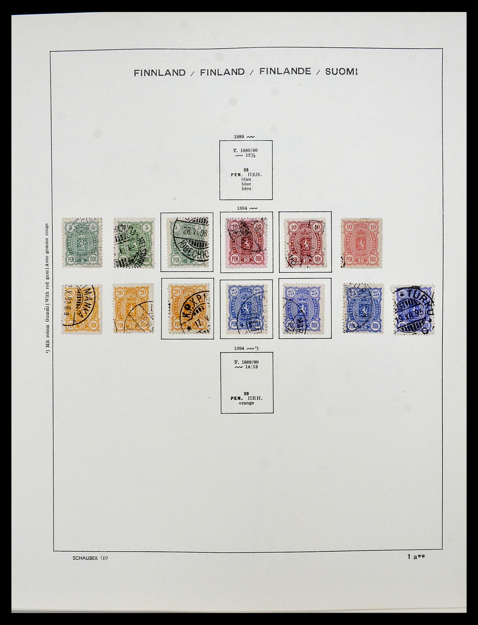 34321 004 - Postzegelverzameling 34321 Finland 1856-1999.