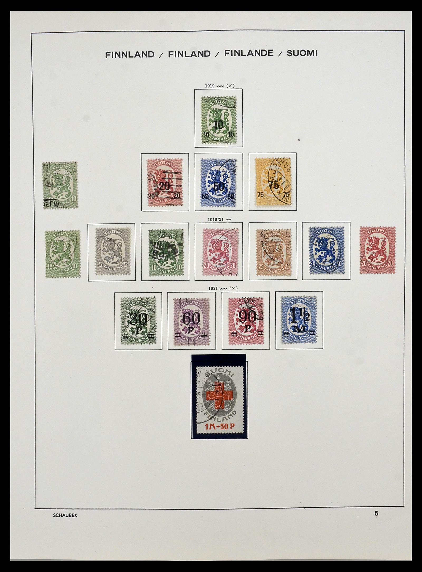 34321 010 - Postzegelverzameling 34321 Finland 1856-1999.