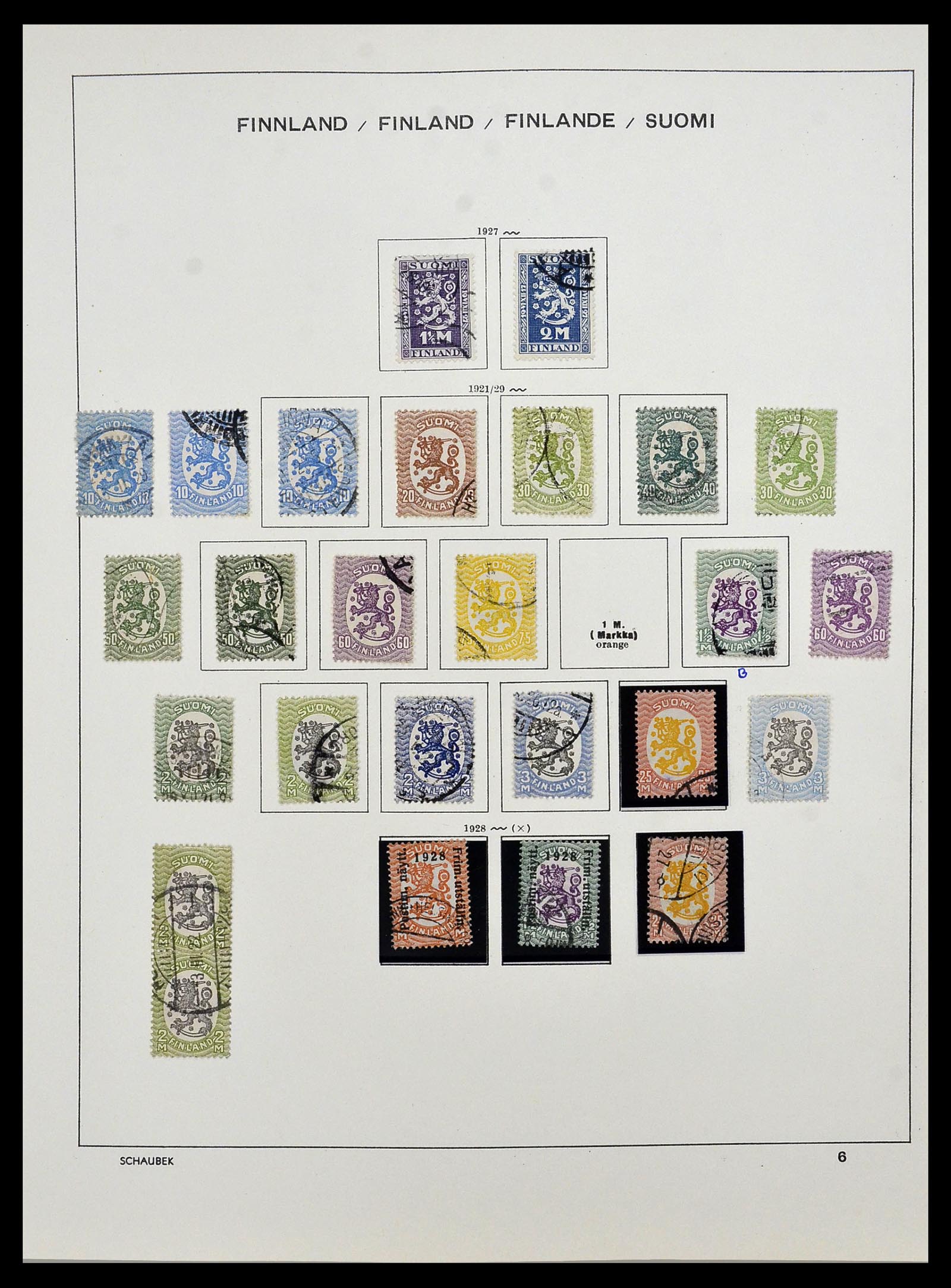 34321 011 - Postzegelverzameling 34321 Finland 1856-1999.