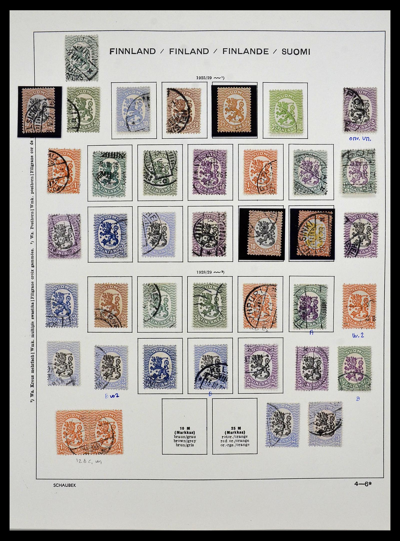 34321 012 - Postzegelverzameling 34321 Finland 1856-1999.