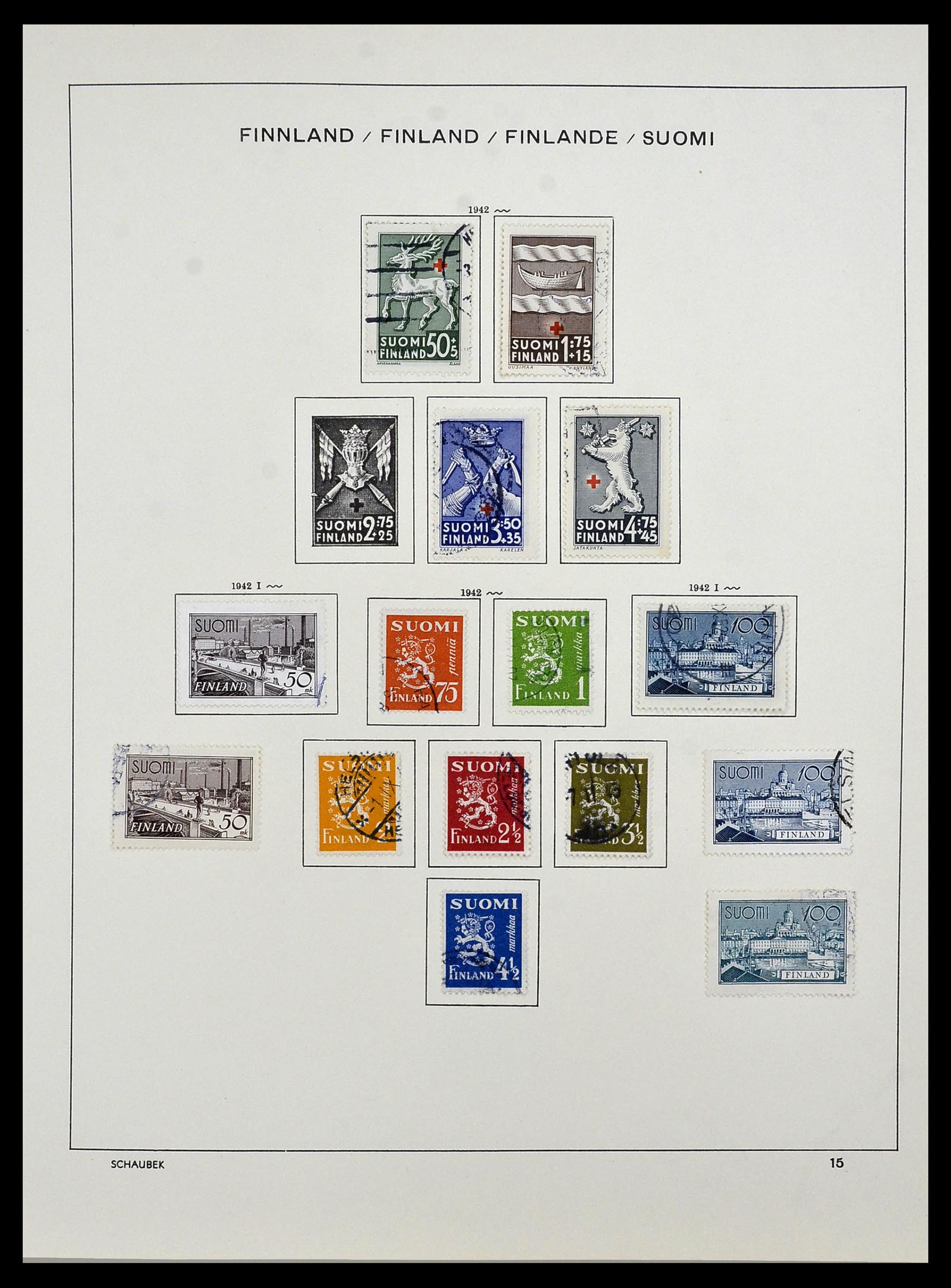 34321 024 - Postzegelverzameling 34321 Finland 1856-1999.