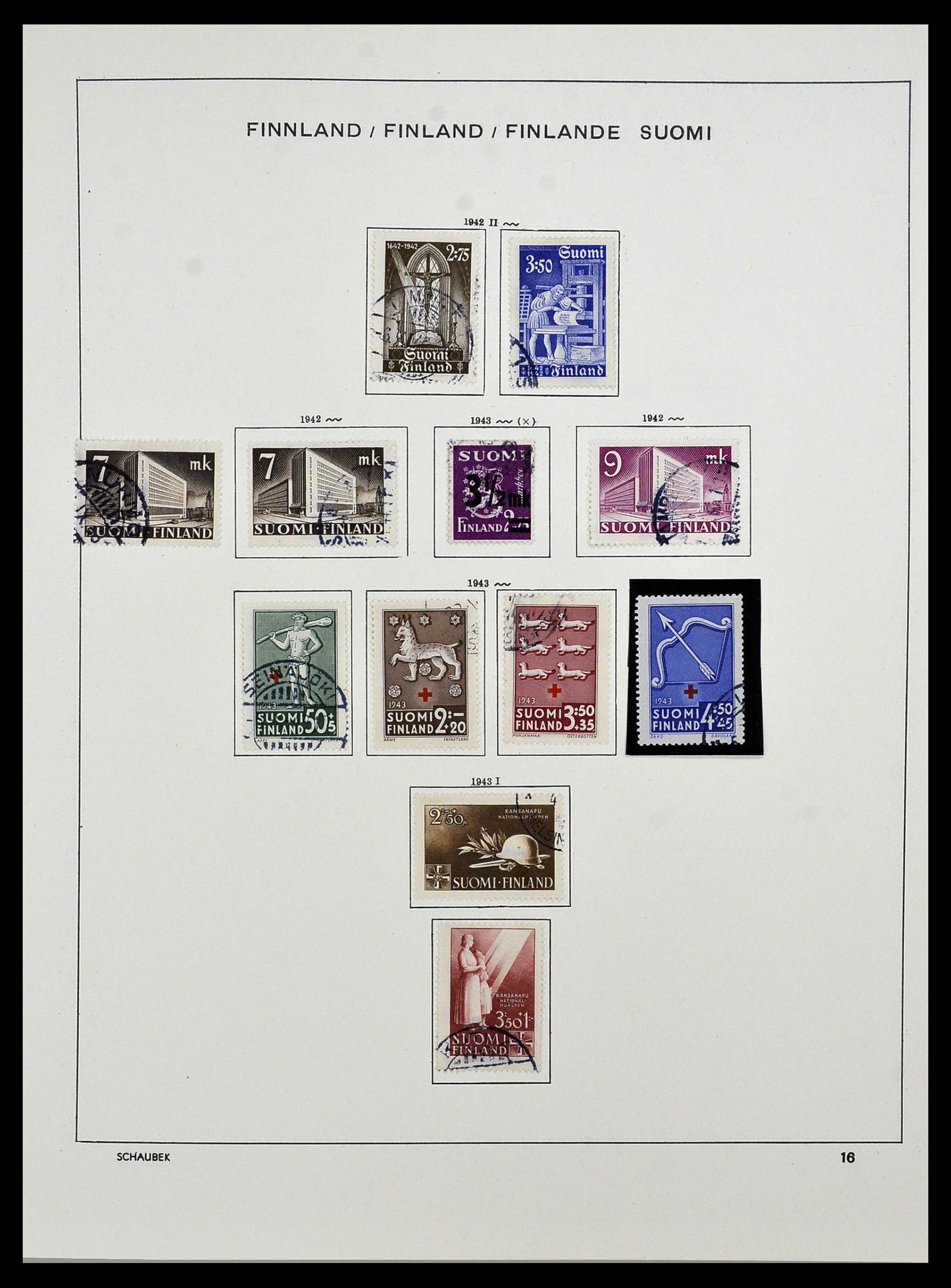 34321 025 - Postzegelverzameling 34321 Finland 1856-1999.