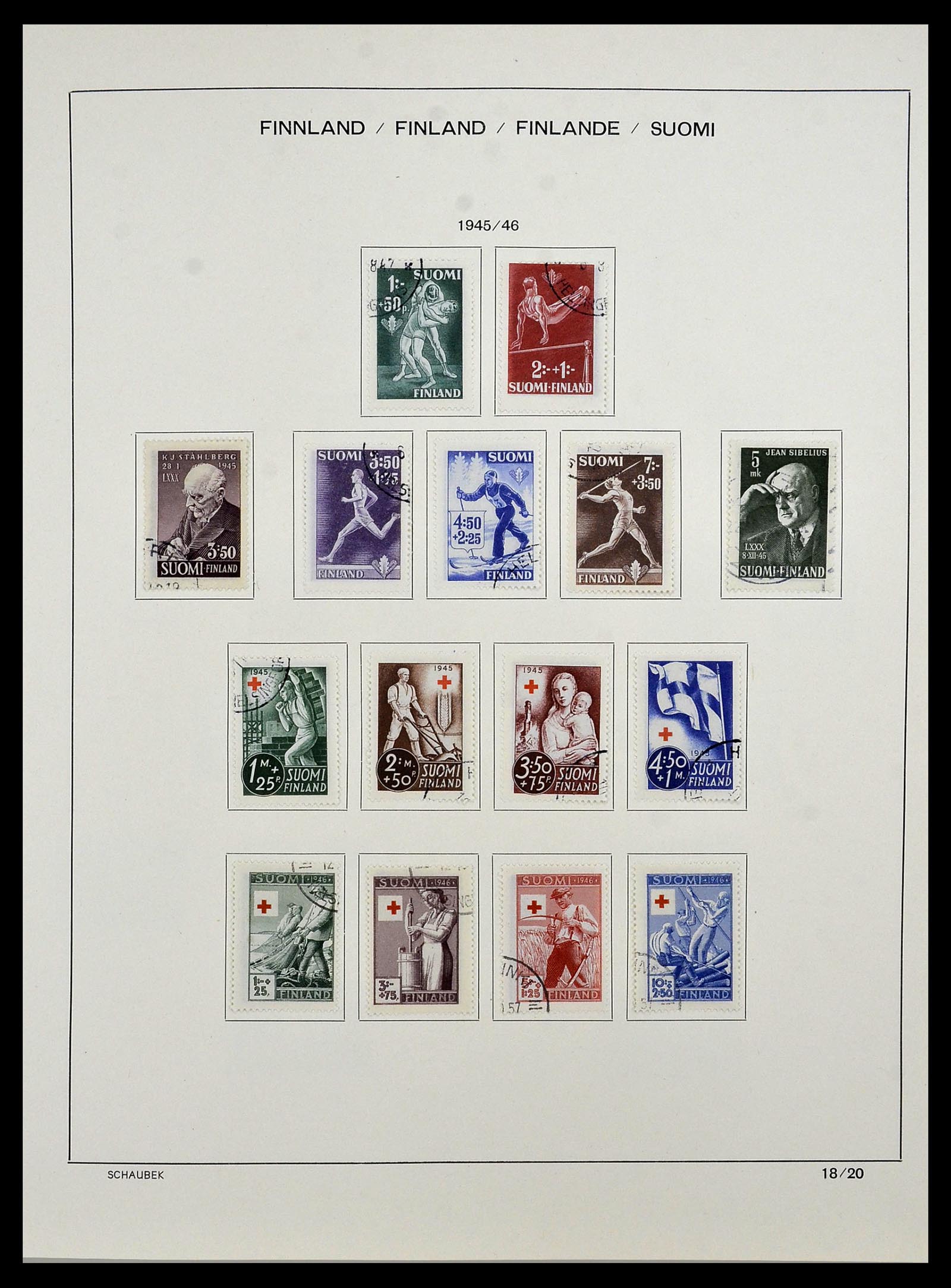 34321 027 - Postzegelverzameling 34321 Finland 1856-1999.