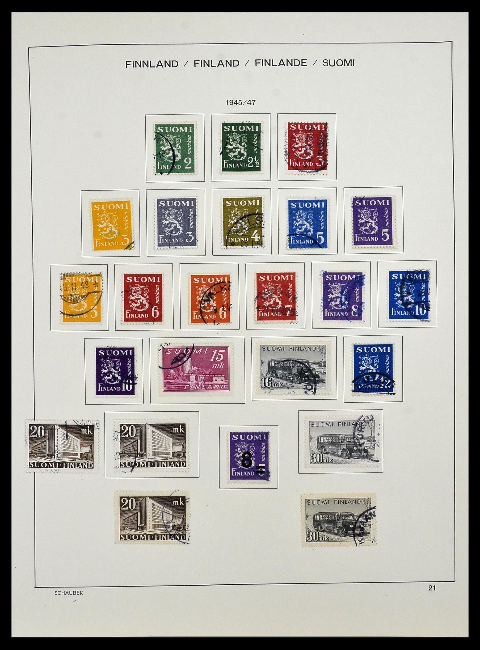 34321 028 - Postzegelverzameling 34321 Finland 1856-1999.