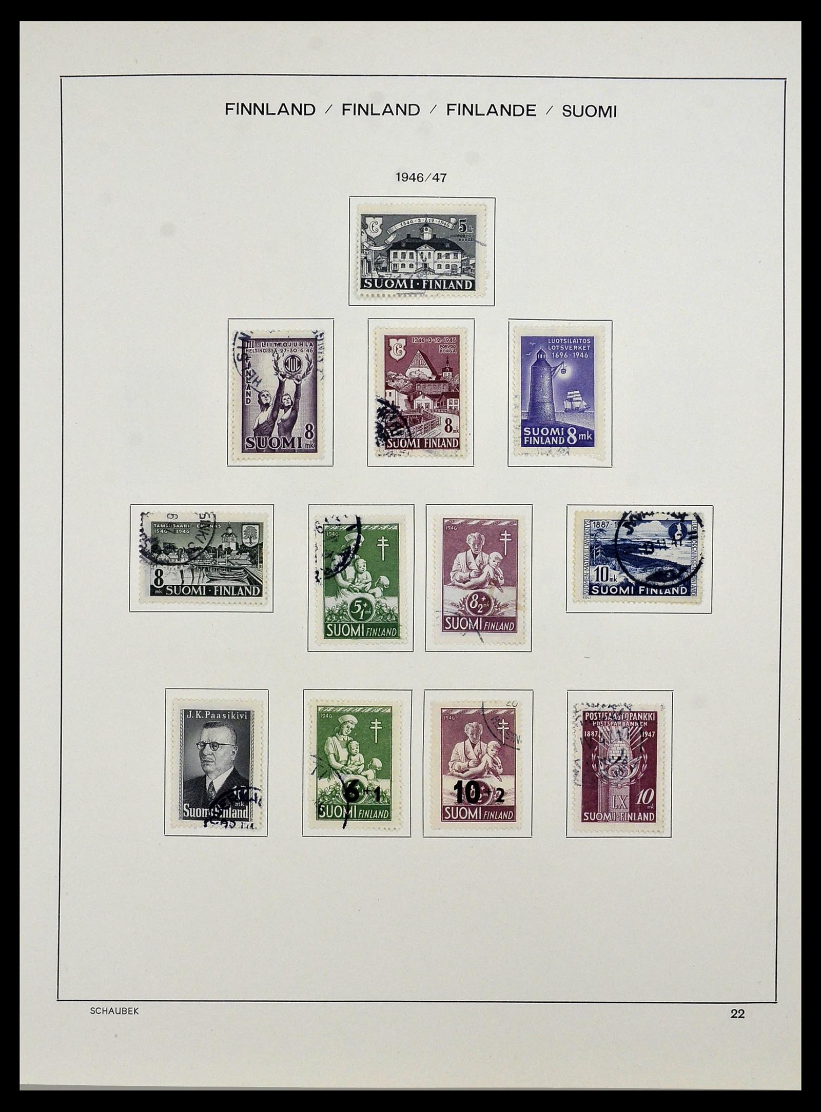 34321 029 - Postzegelverzameling 34321 Finland 1856-1999.