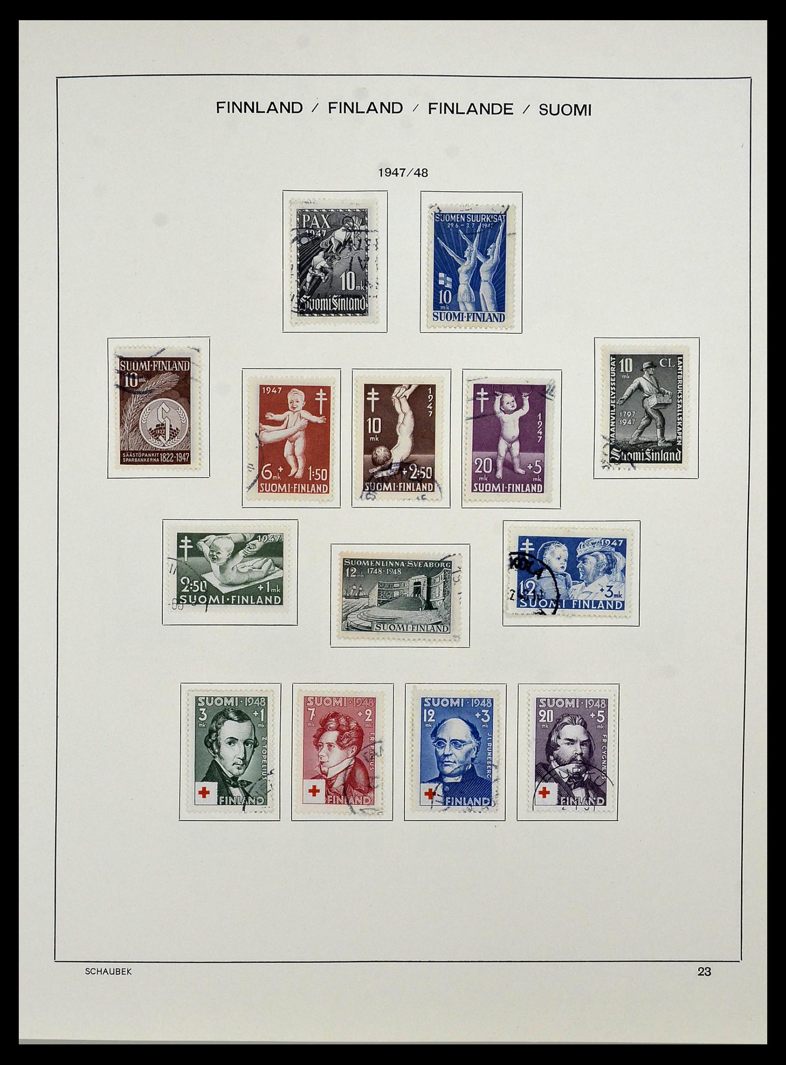 34321 030 - Postzegelverzameling 34321 Finland 1856-1999.