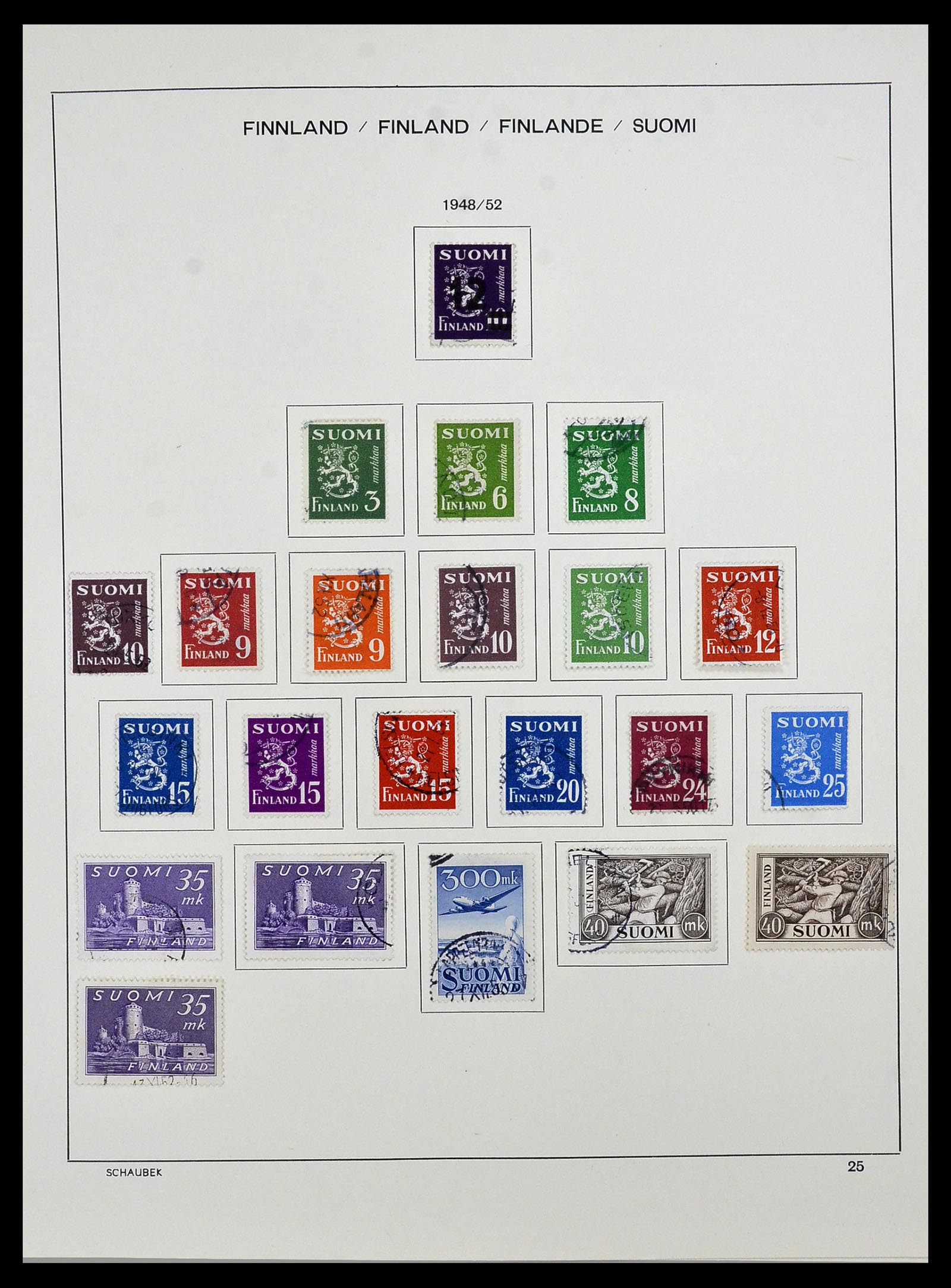 34321 032 - Postzegelverzameling 34321 Finland 1856-1999.