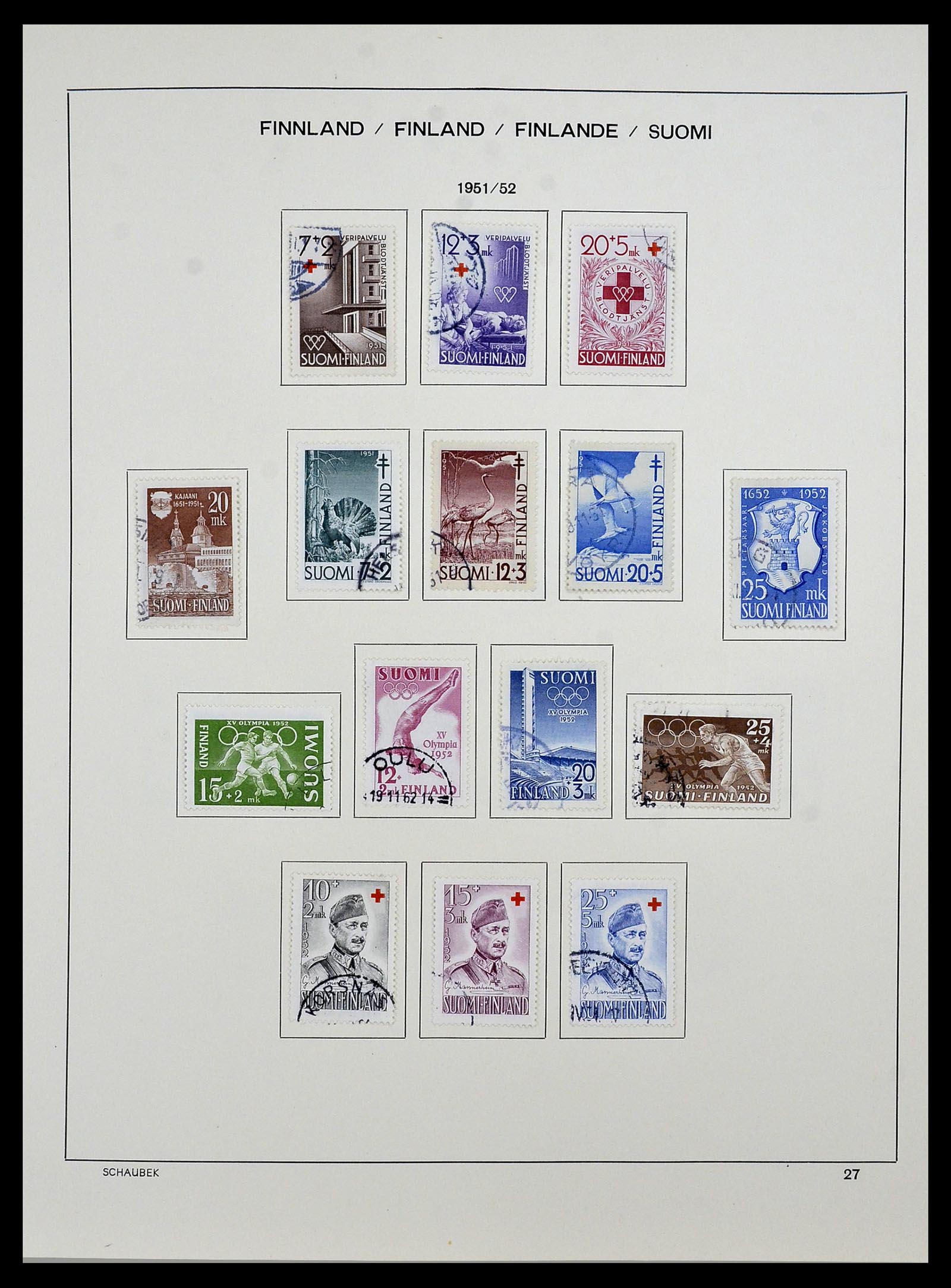 34321 034 - Postzegelverzameling 34321 Finland 1856-1999.